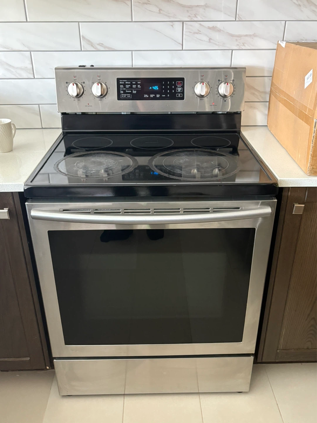 Stainless Steel Electric Range with Warming Center
