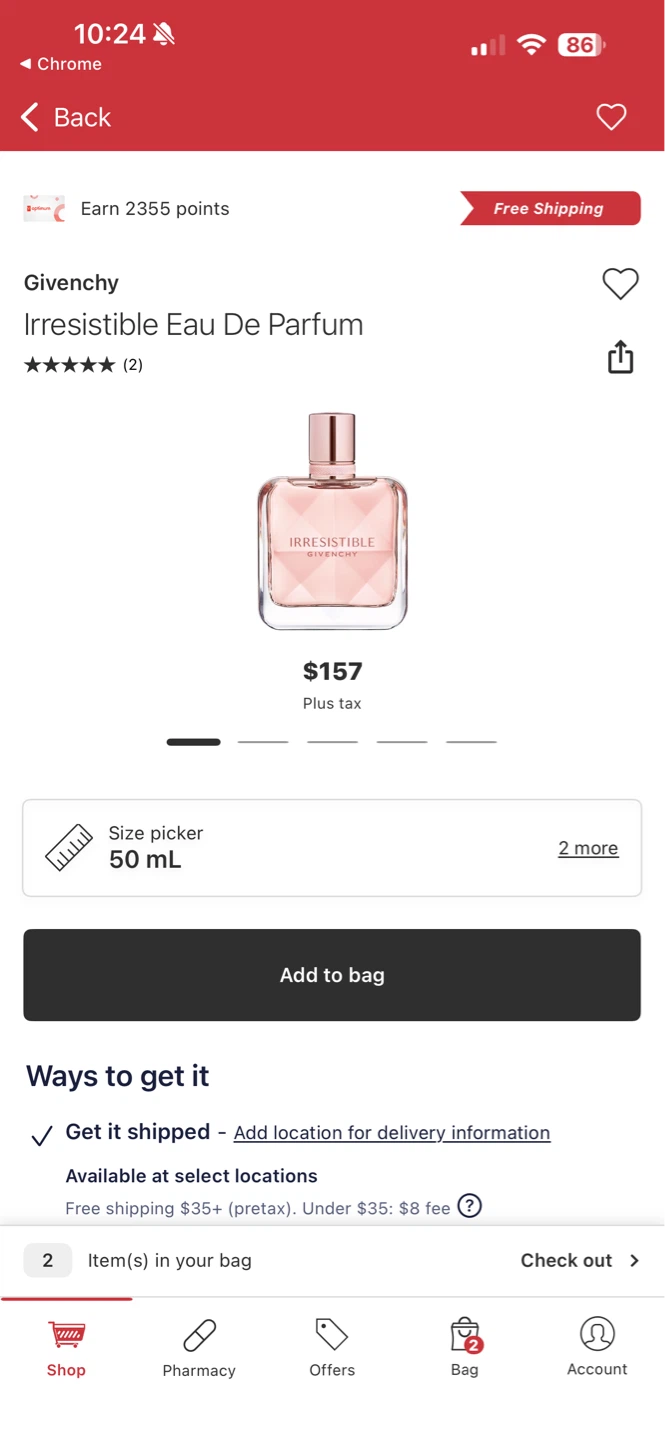 Givenchy Irresistible Eau De Parfum 50 mL