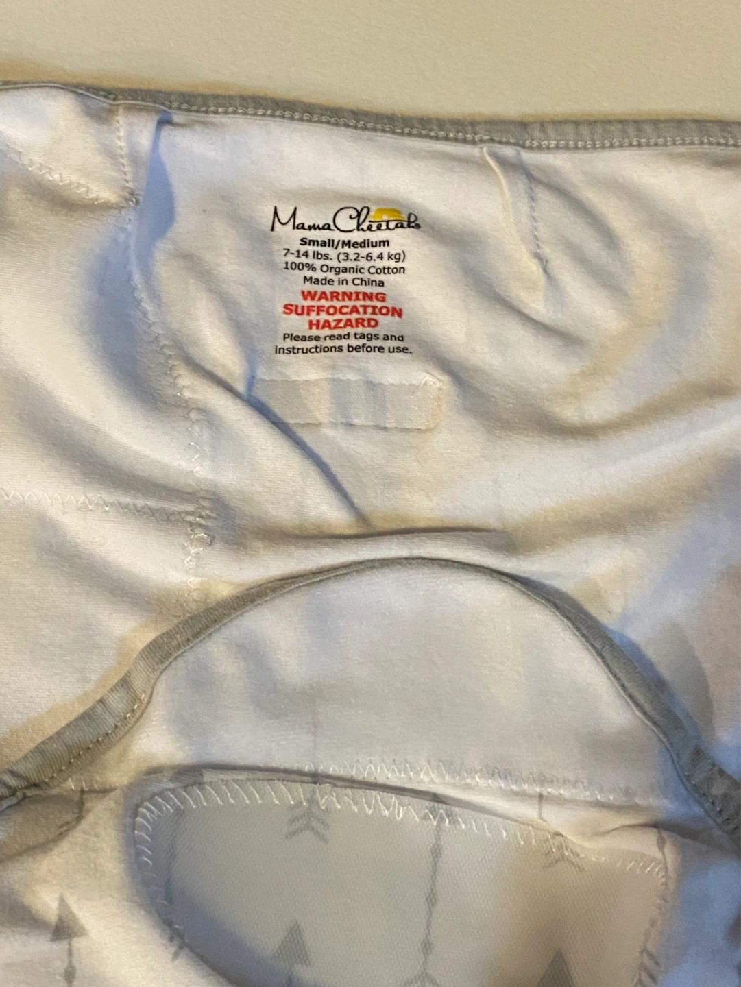 Mama Cheetahs Swaddle Organic Cotton White Arrow - $2 for BOTH - photo 2