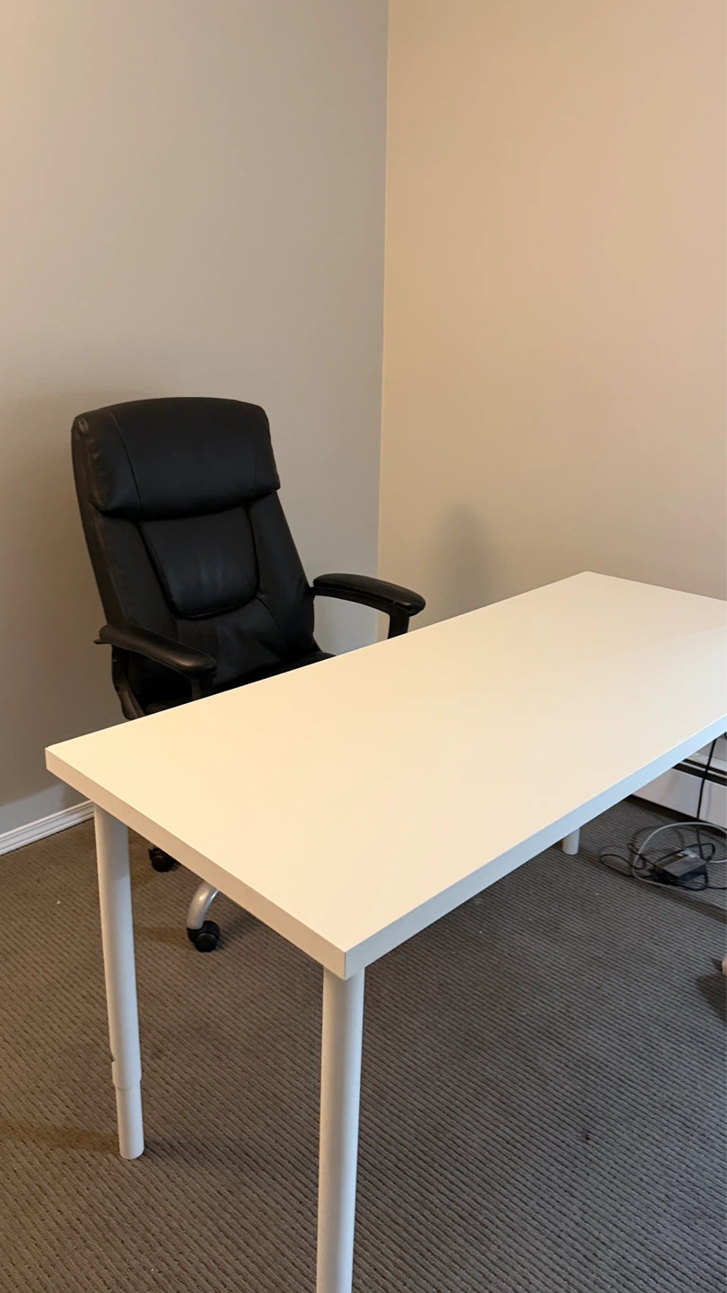 IKEA-White Rectangular Desk - photo 2
