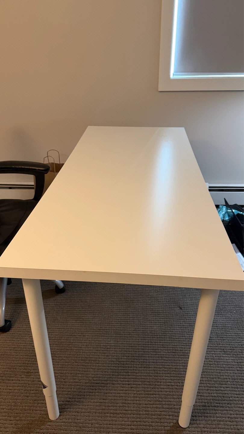 IKEA-White Rectangular Desk - photo 5
