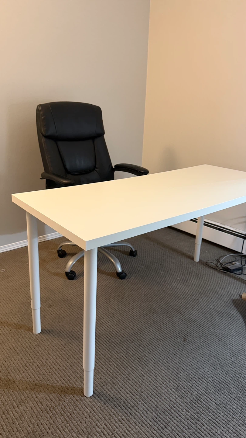 IKEA-White Rectangular Desk