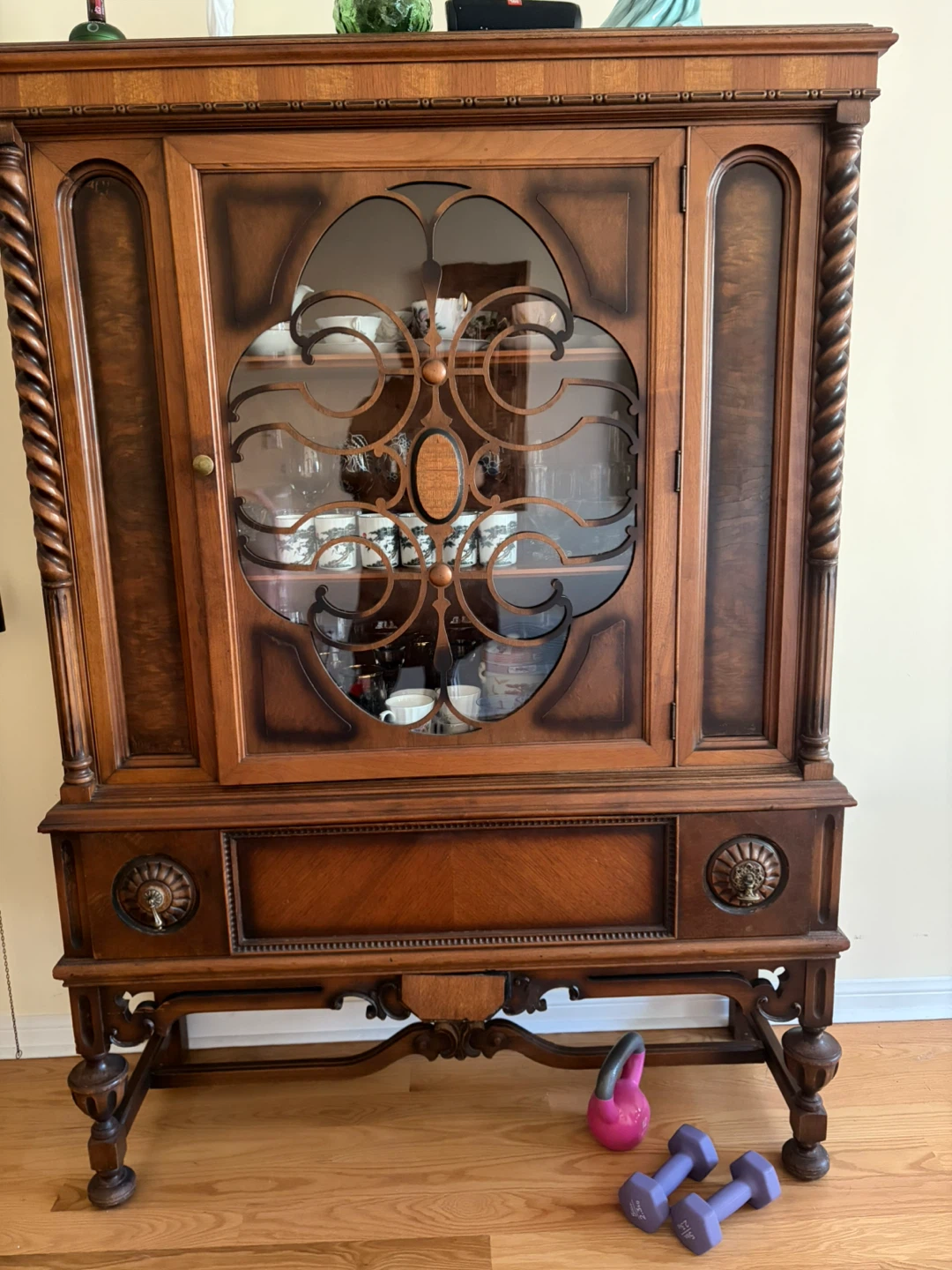 Antique Display Cabinet with Glass Doors - photo 5