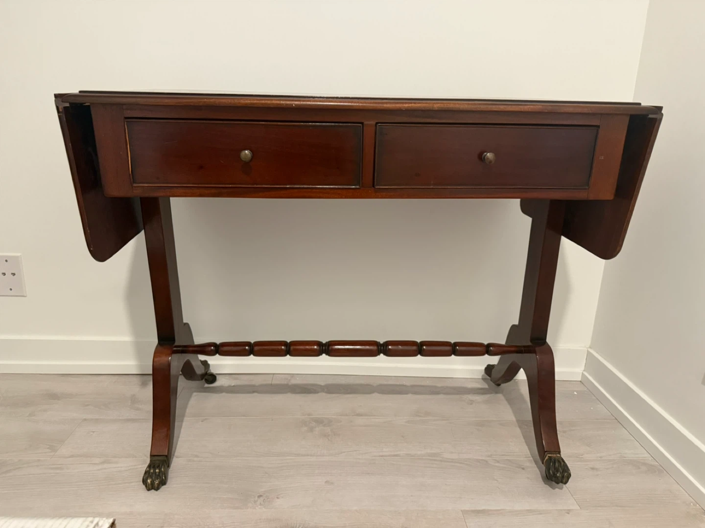 Drop Leaf Console Table with Drawers - photo 3