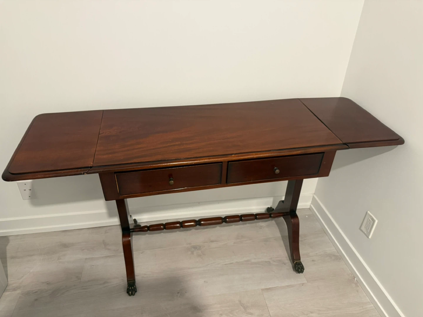 Drop Leaf Console Table with Drawers