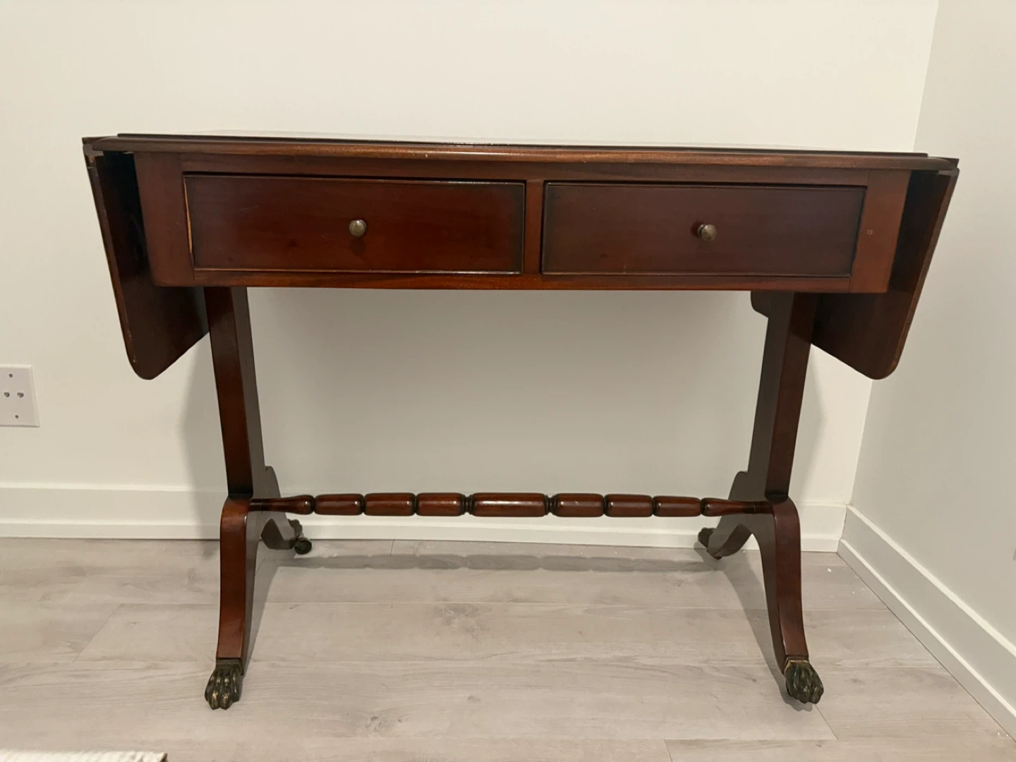 Drop Leaf Console Table with Drawers - photo 4