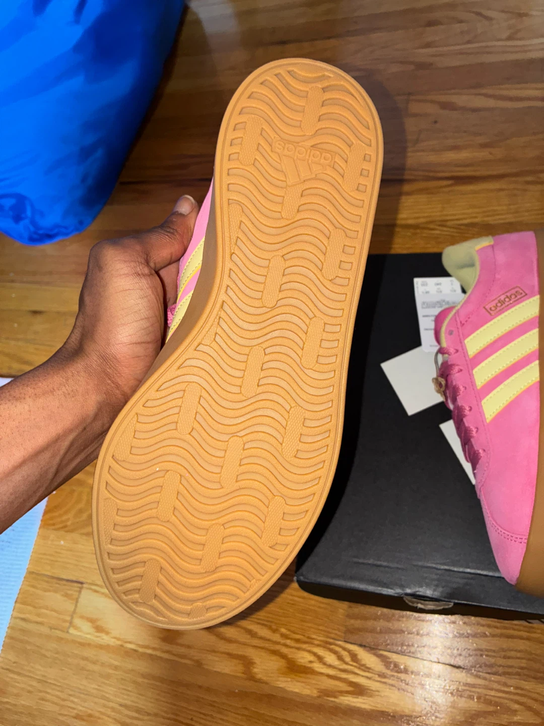 Adidas VL Court 3.0 Pink/Yellow Shoes - Size 7 - photo 3