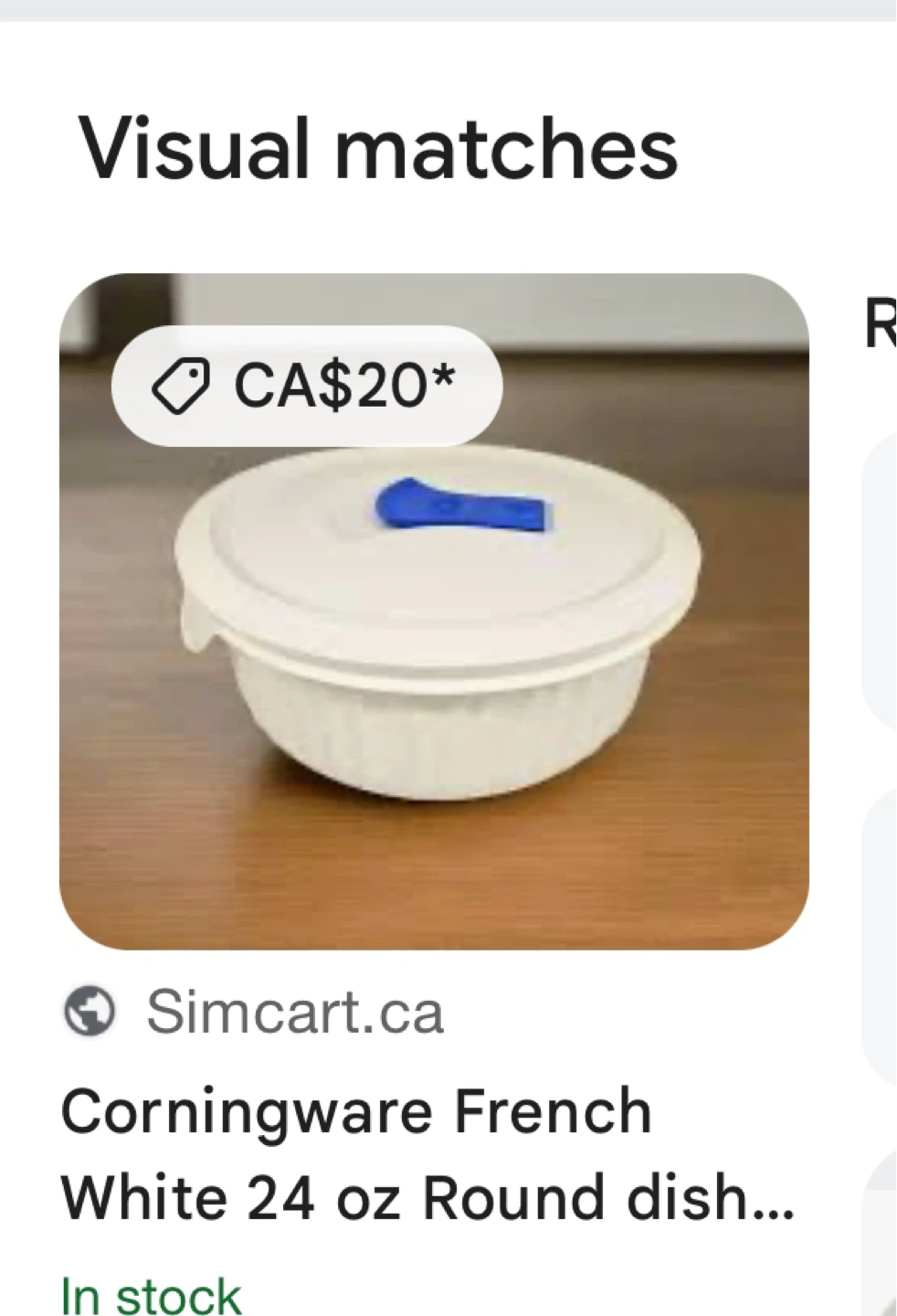 CorningWare French White 24 oz Round Dish with Lid