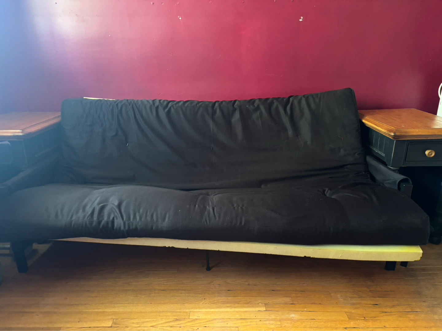 Black Futon Couch with Foam