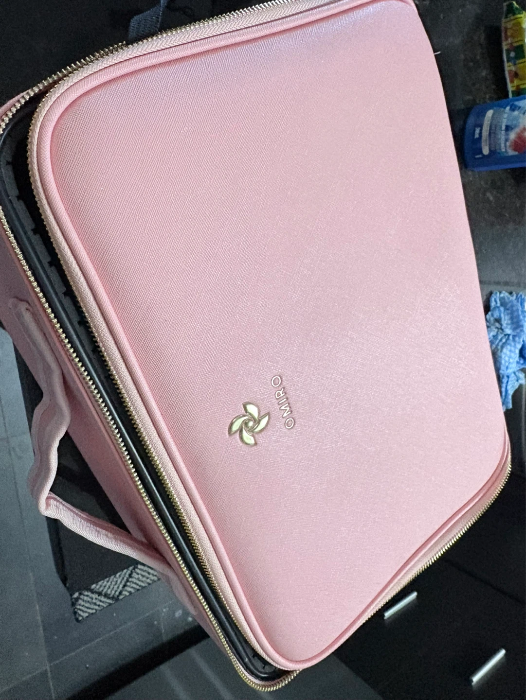 Large Pink Makeup Train Case