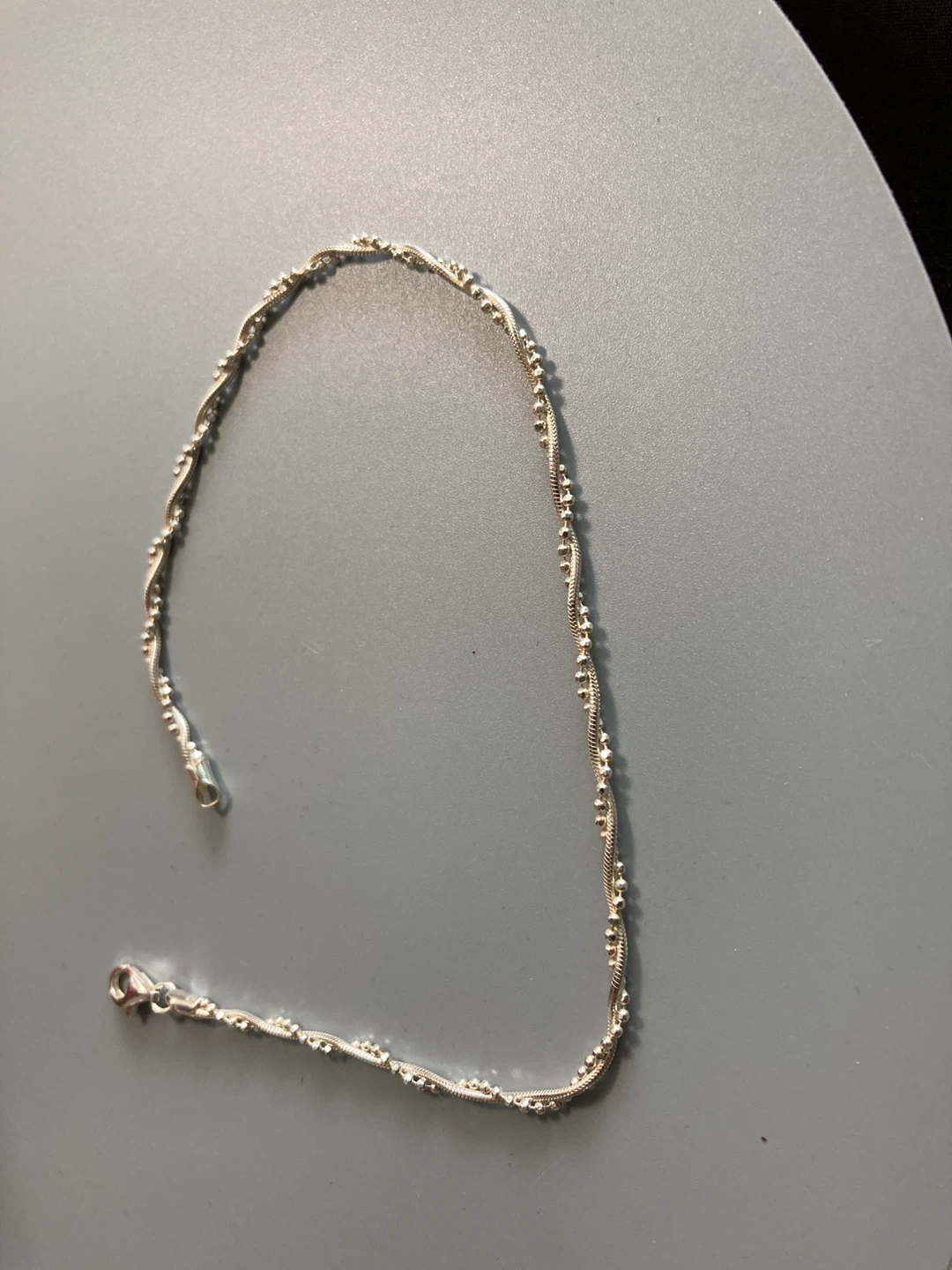 Sterling Silver Ankle Bracelet with Twist Chain - photo 4