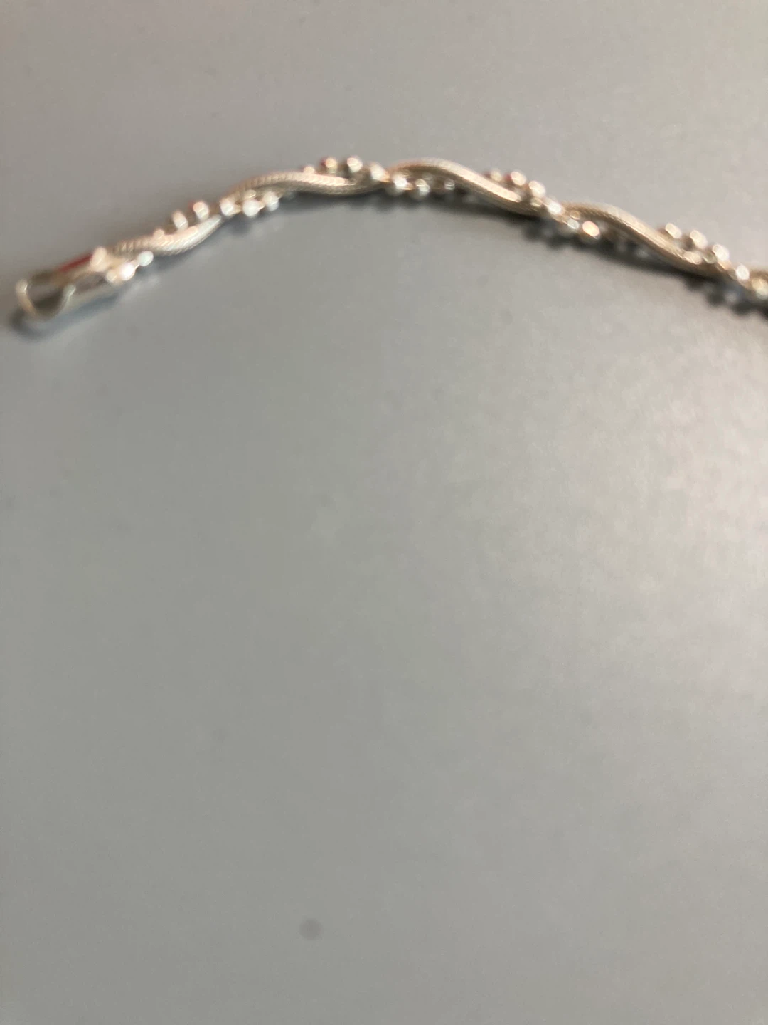 Sterling Silver Ankle Bracelet with Twist Chain - photo 3