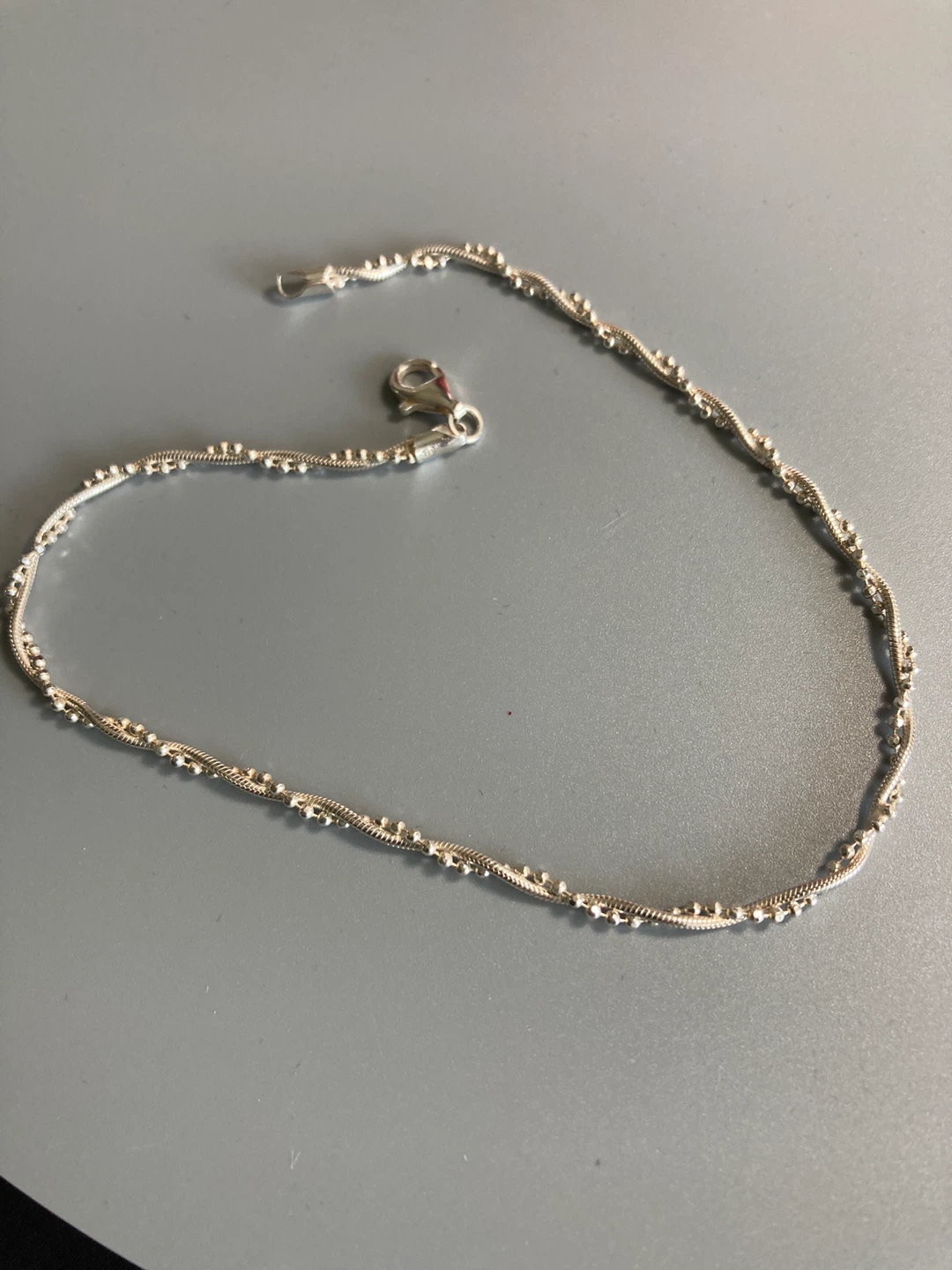 Sterling Silver Ankle Bracelet with Twist Chain - photo 5
