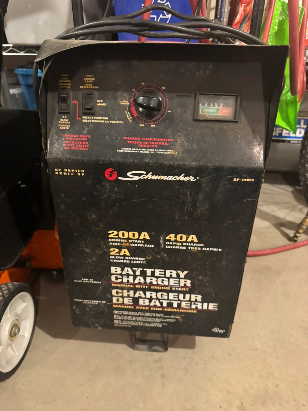 Battery Charger/ Booster on wheels