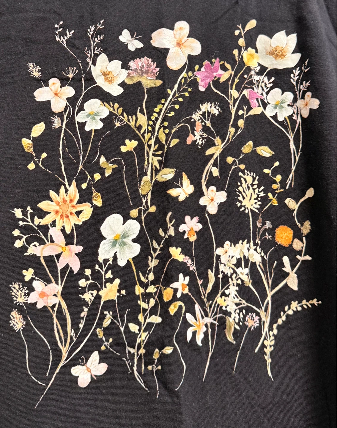 Cute Floral Graphic Tee – Relaxed Fit Size L - photo 3