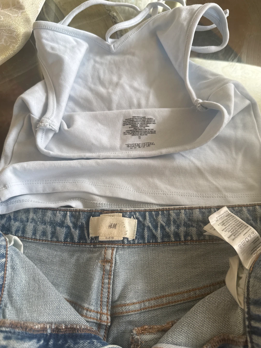 Wild Fable Cami & H&M Denim Shorts - Size EUR 38 - photo 2
