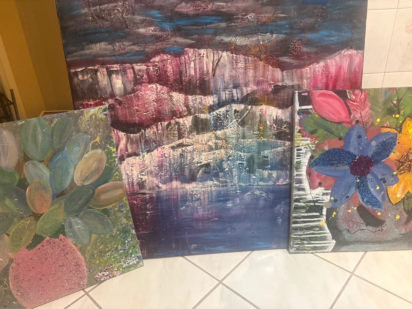 Set of 3 Abstract Paintings
