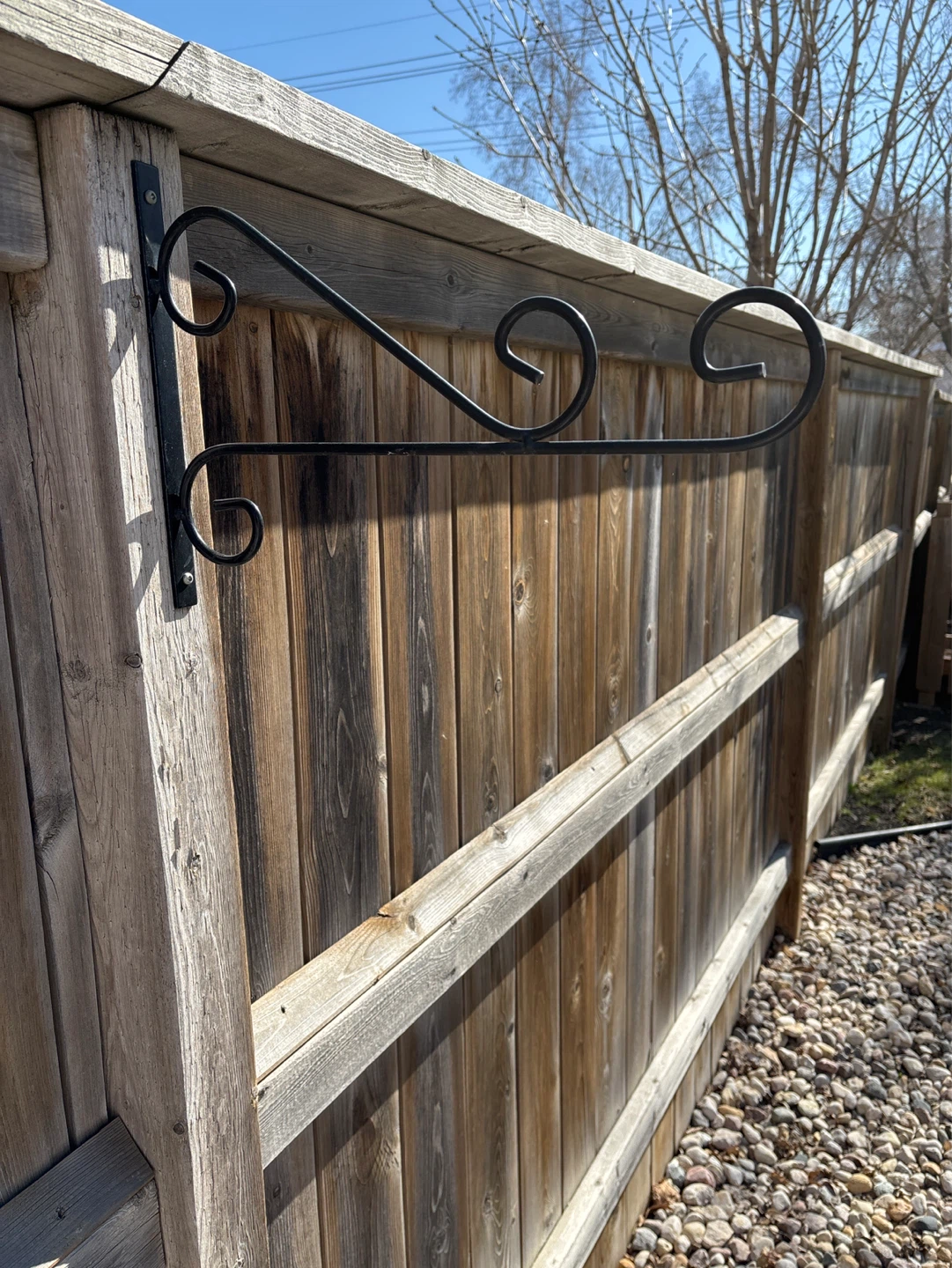 Black Metal Scroll Plant Hanger