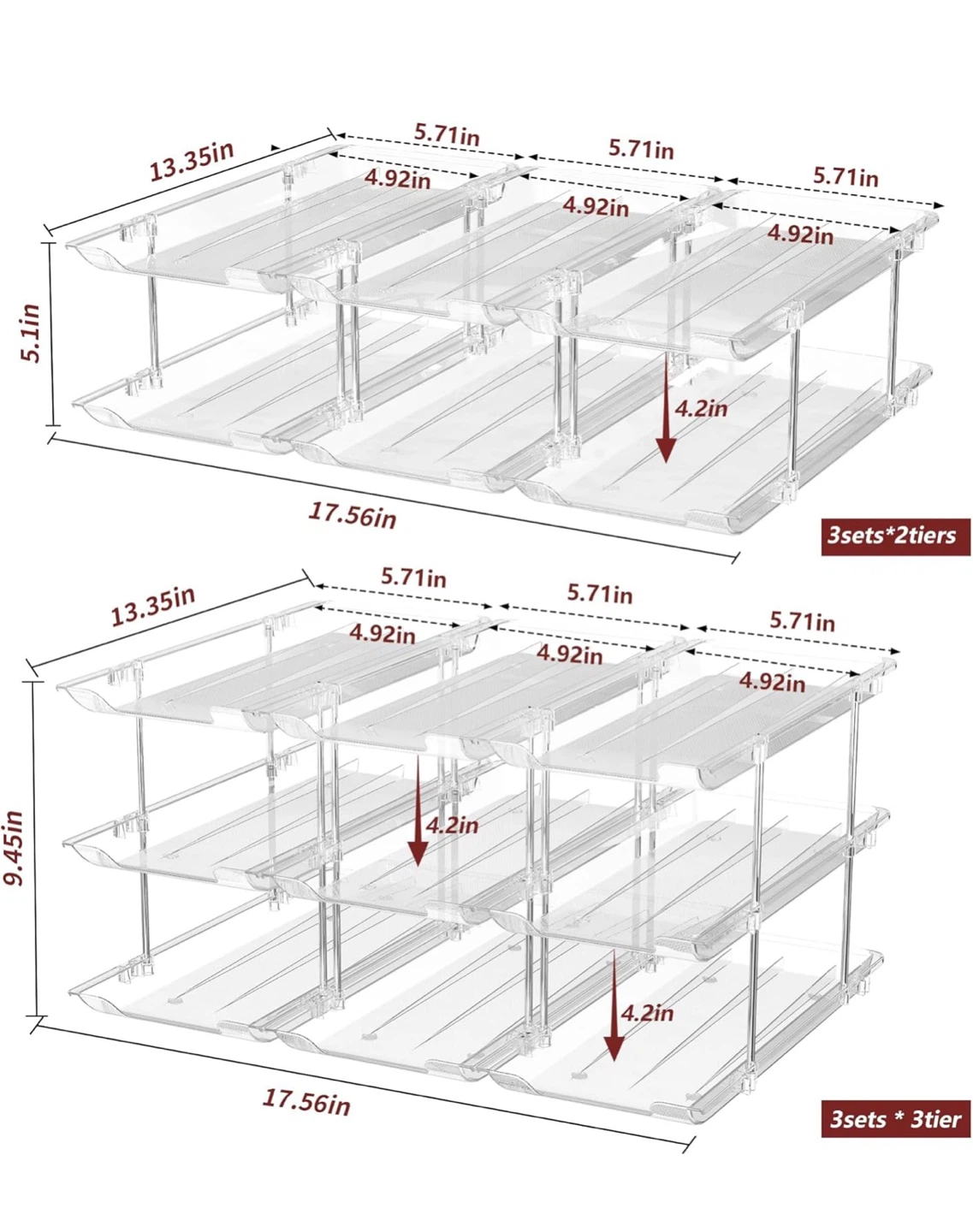 Attelite 3-Pack 3-Tier Can Storage Organizer T3C - photo 3