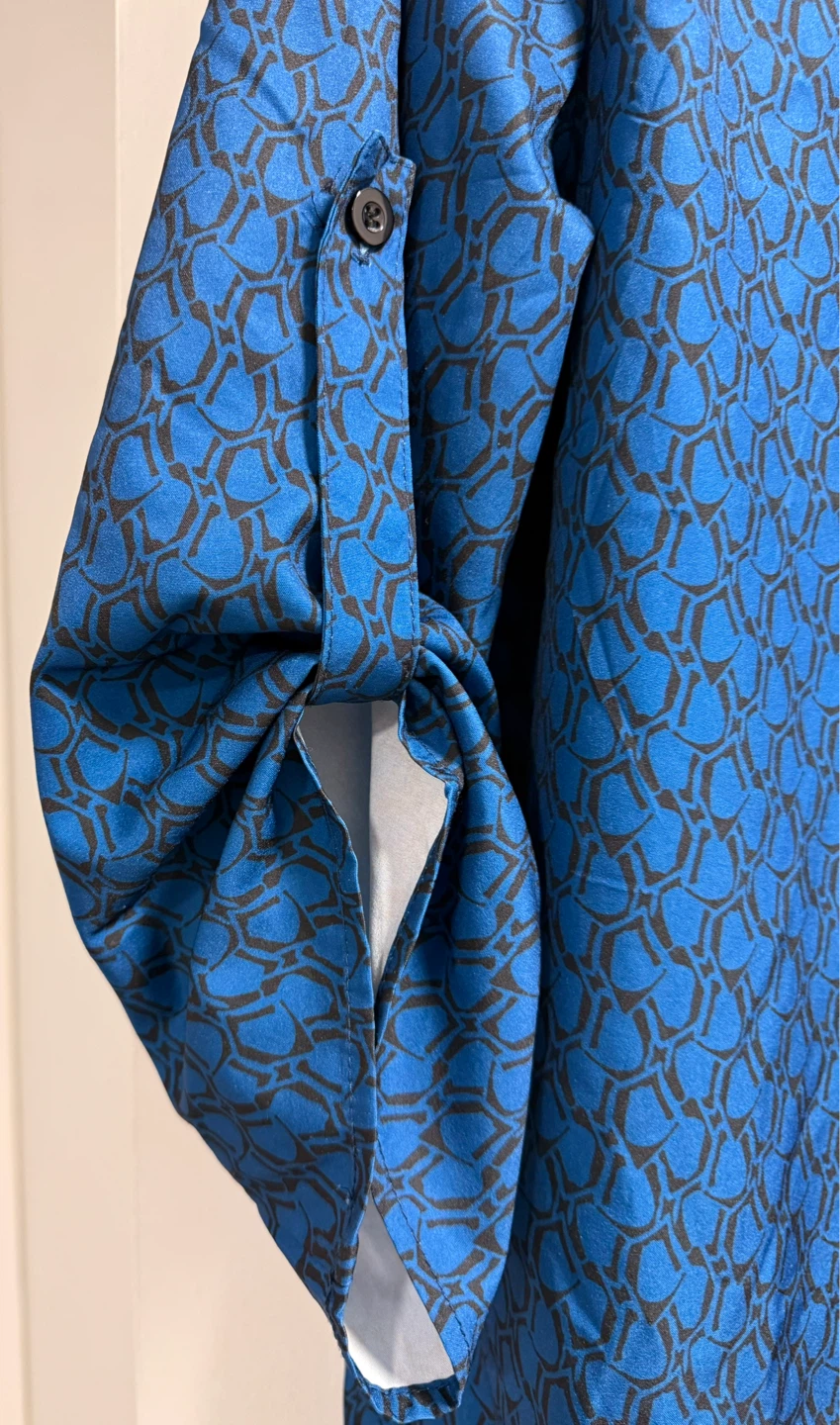 Blue Pattern Tunic Blouse – Relaxed Fit (Size XL) - photo 3