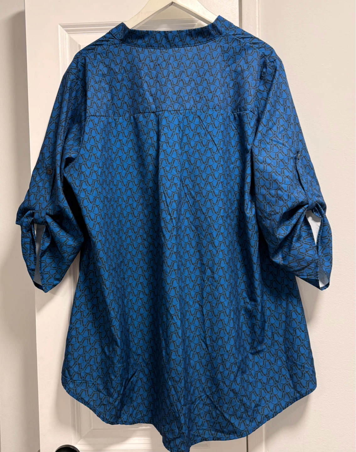 Blue Pattern Tunic Blouse – Relaxed Fit (Size XL) - photo 4