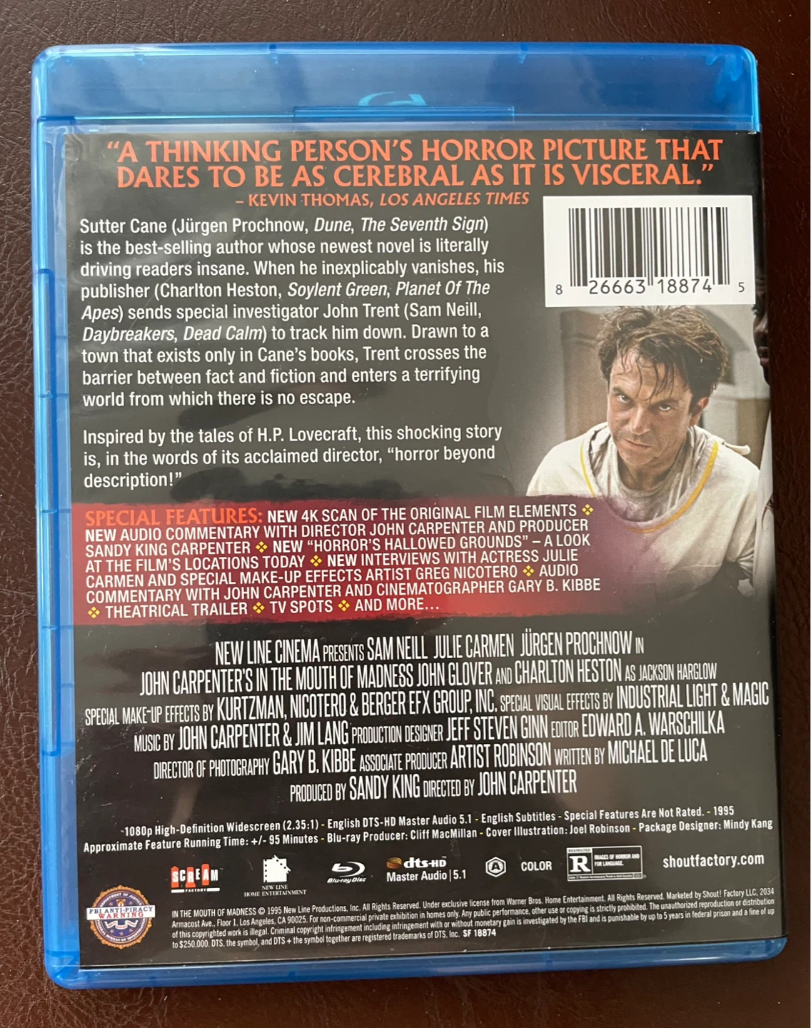 In The Mouth Of Madness Scream Factory Blu Ray - photo 3