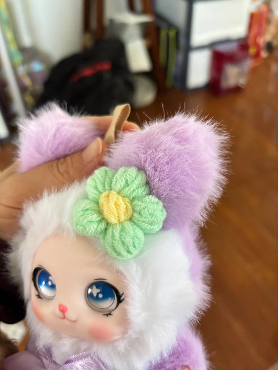 Plush Bunny Toy with Flower Accent，new！ - photo 2