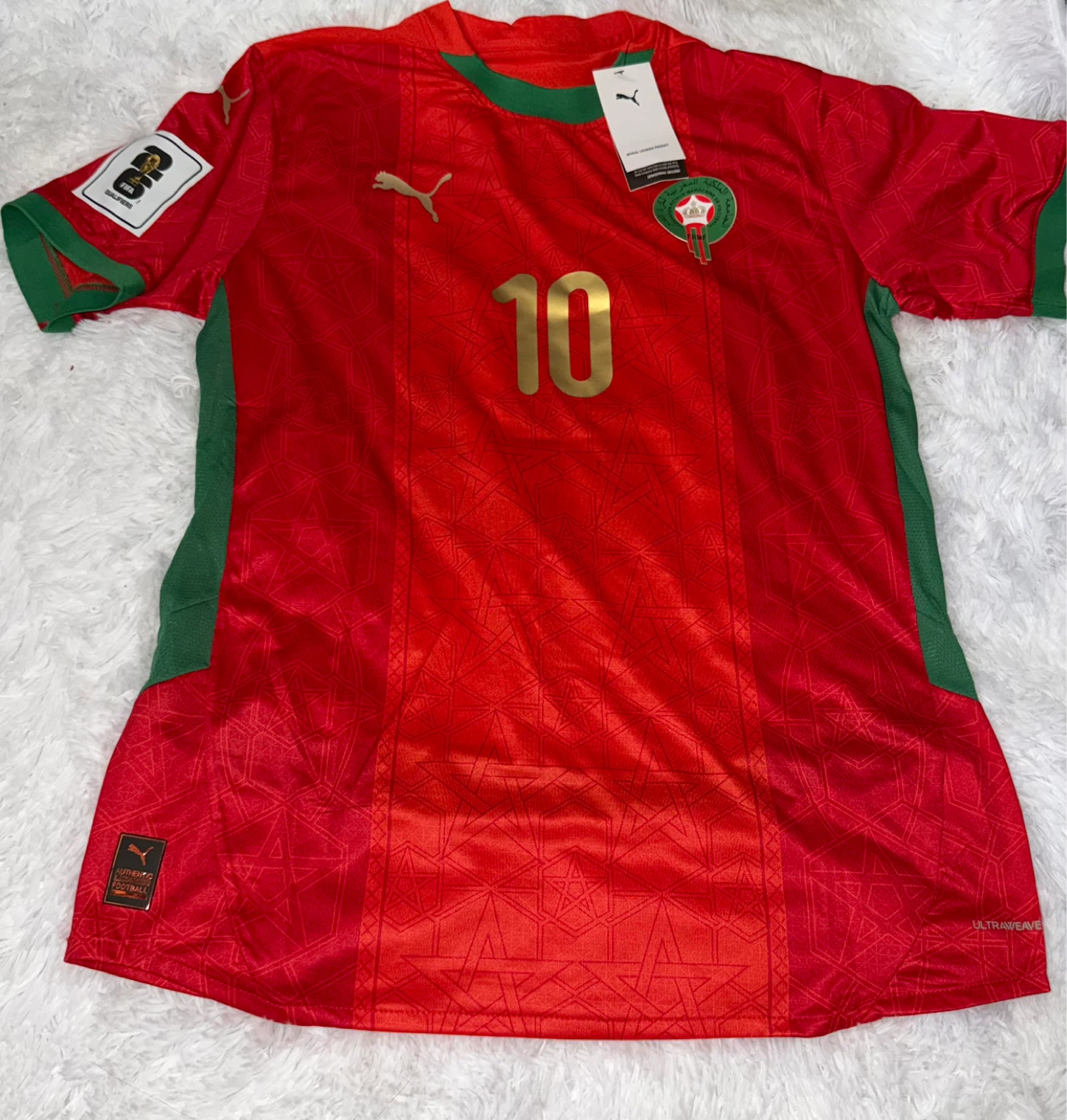 Puma Morocco National Team Football Jersey - Red/Green Size M