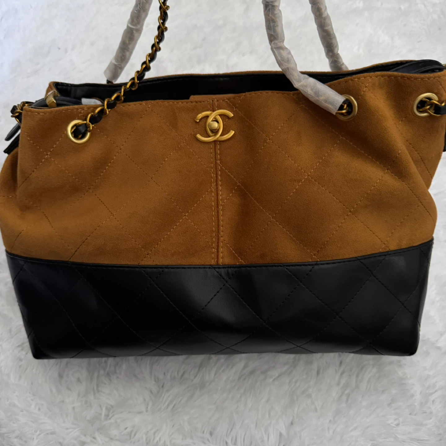 Chanel Suede and Leather Hobo Bag