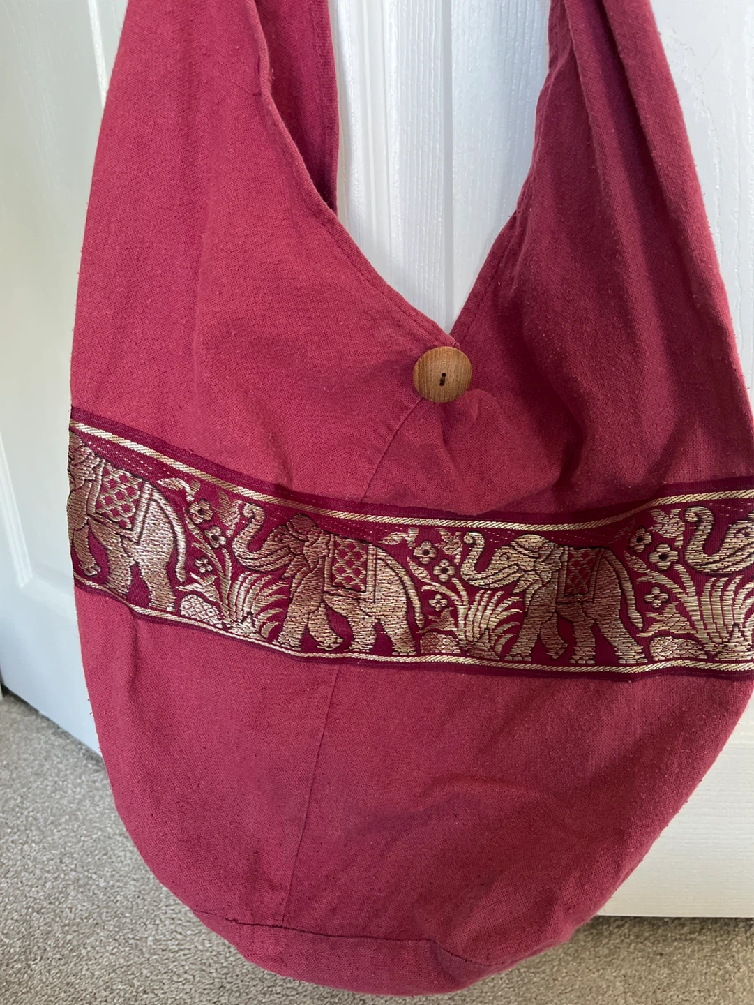 Hobo Bag with Elephant Trim