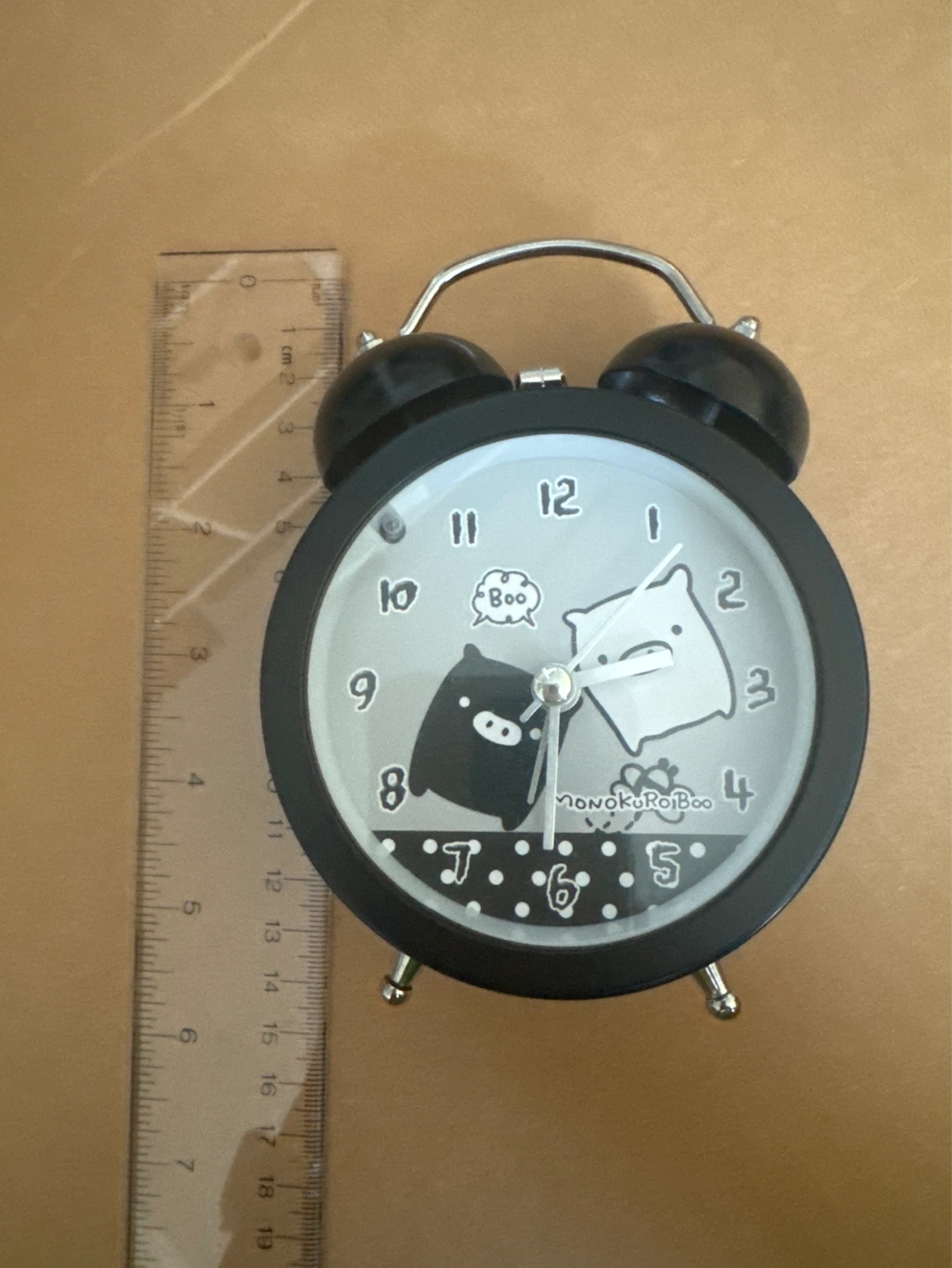 Black Monokuroiboo Alarm Clock