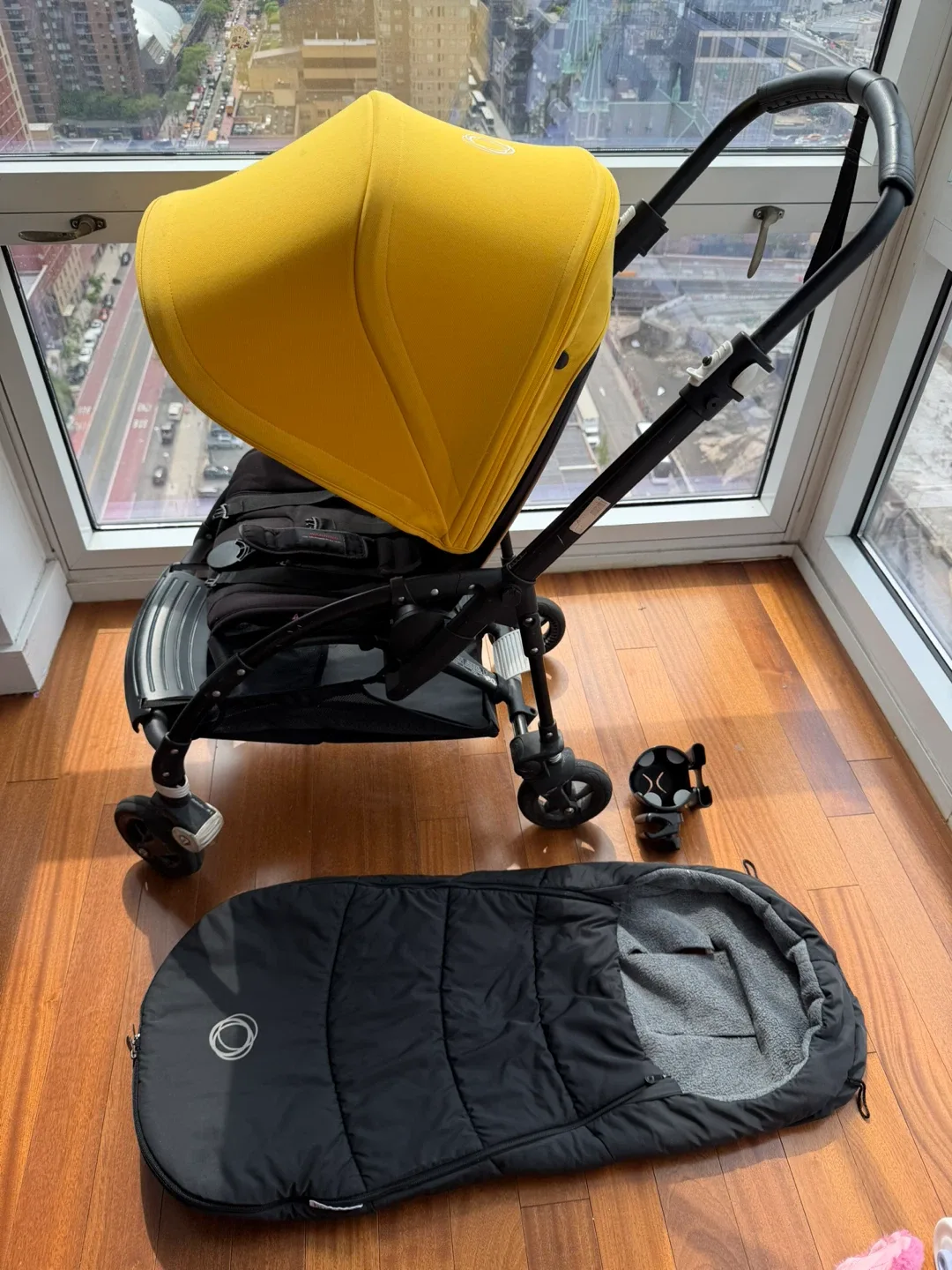 Bugaboo Donkey Stroller Seat & Footmuff - Yellow/Black