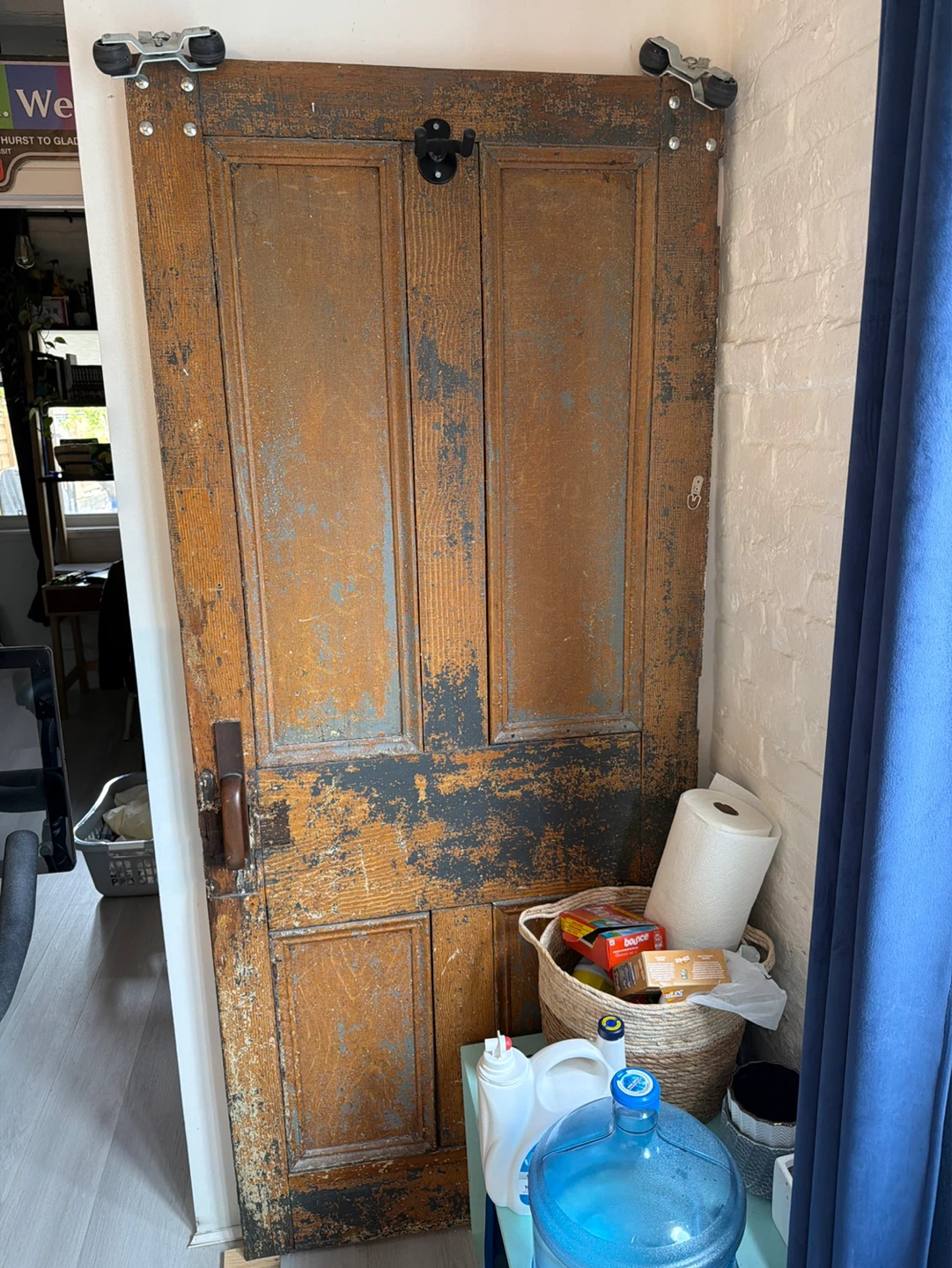 Rustic Wooden Door with Hardware