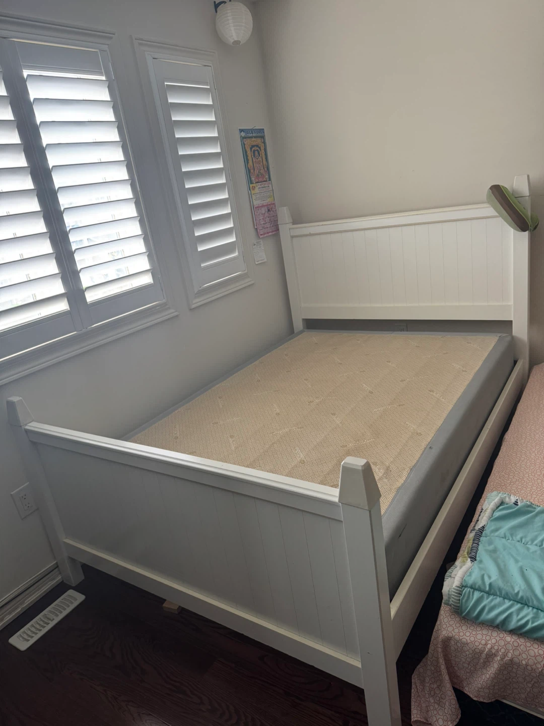 White Wooden Bed Frame