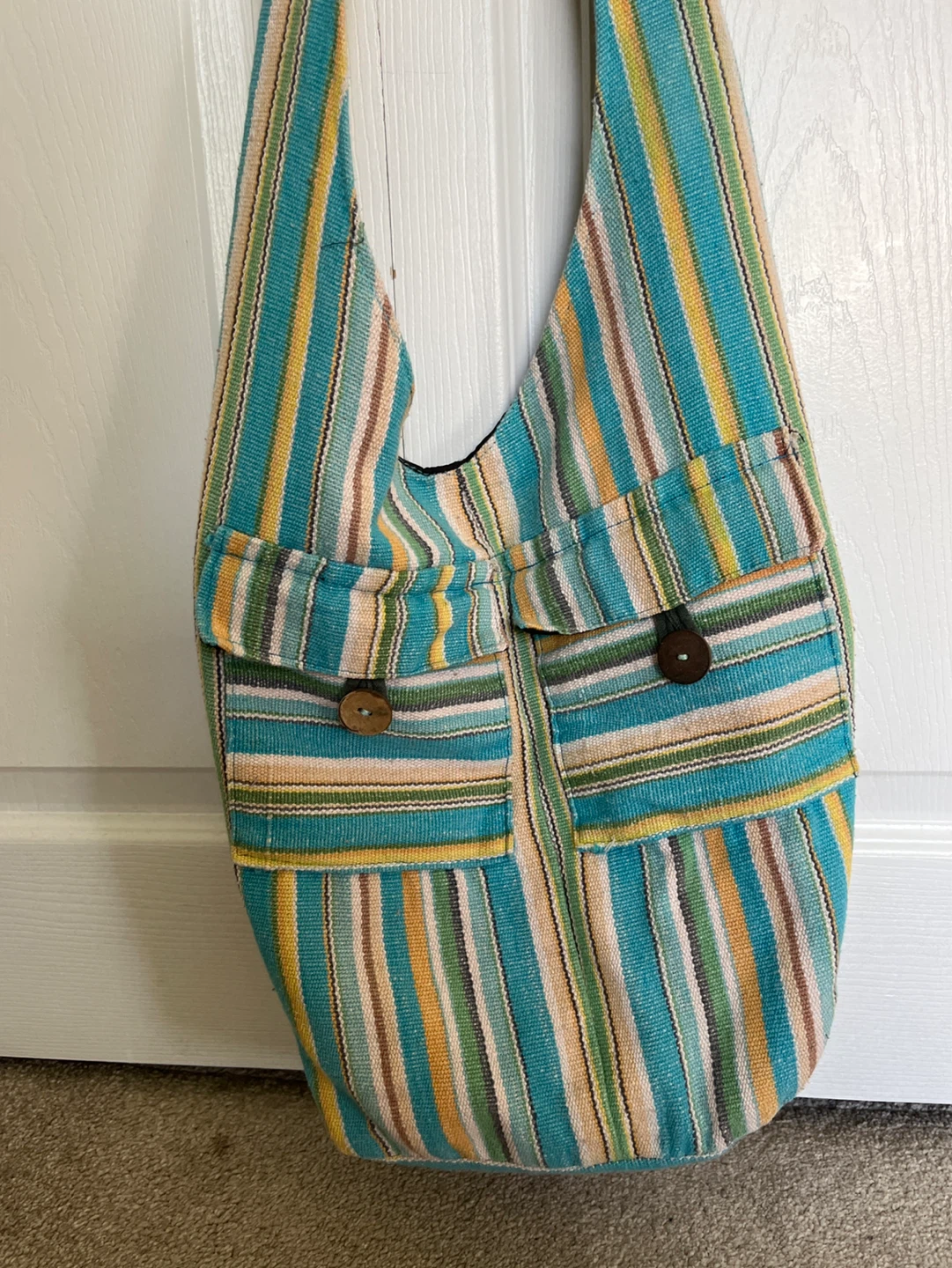 Striped Hobo Bag