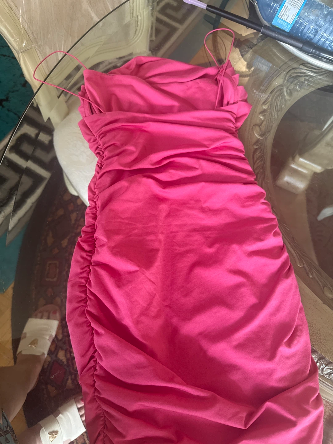 Pink Ruched Bodycon Dress - photo 2