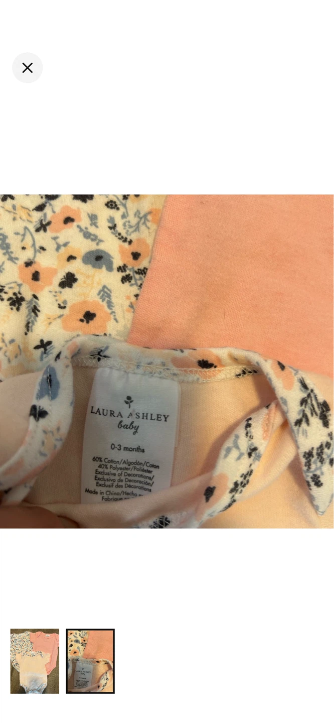 Laura Ashley Baby Bodysuits - 0-3 Months - photo 2