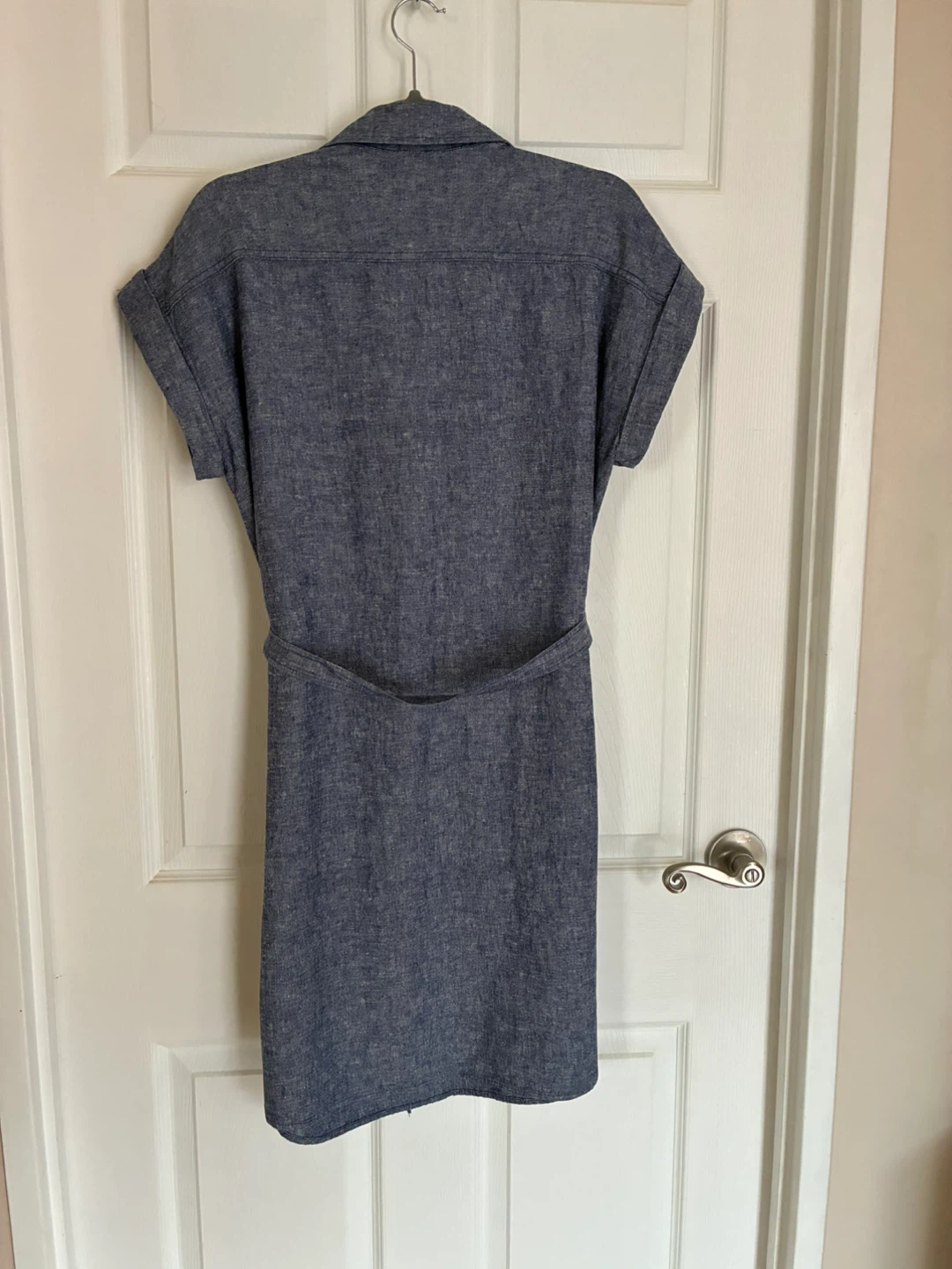 Joe Fresh Blue Linen Blend Shirtdress - Size L - photo 2