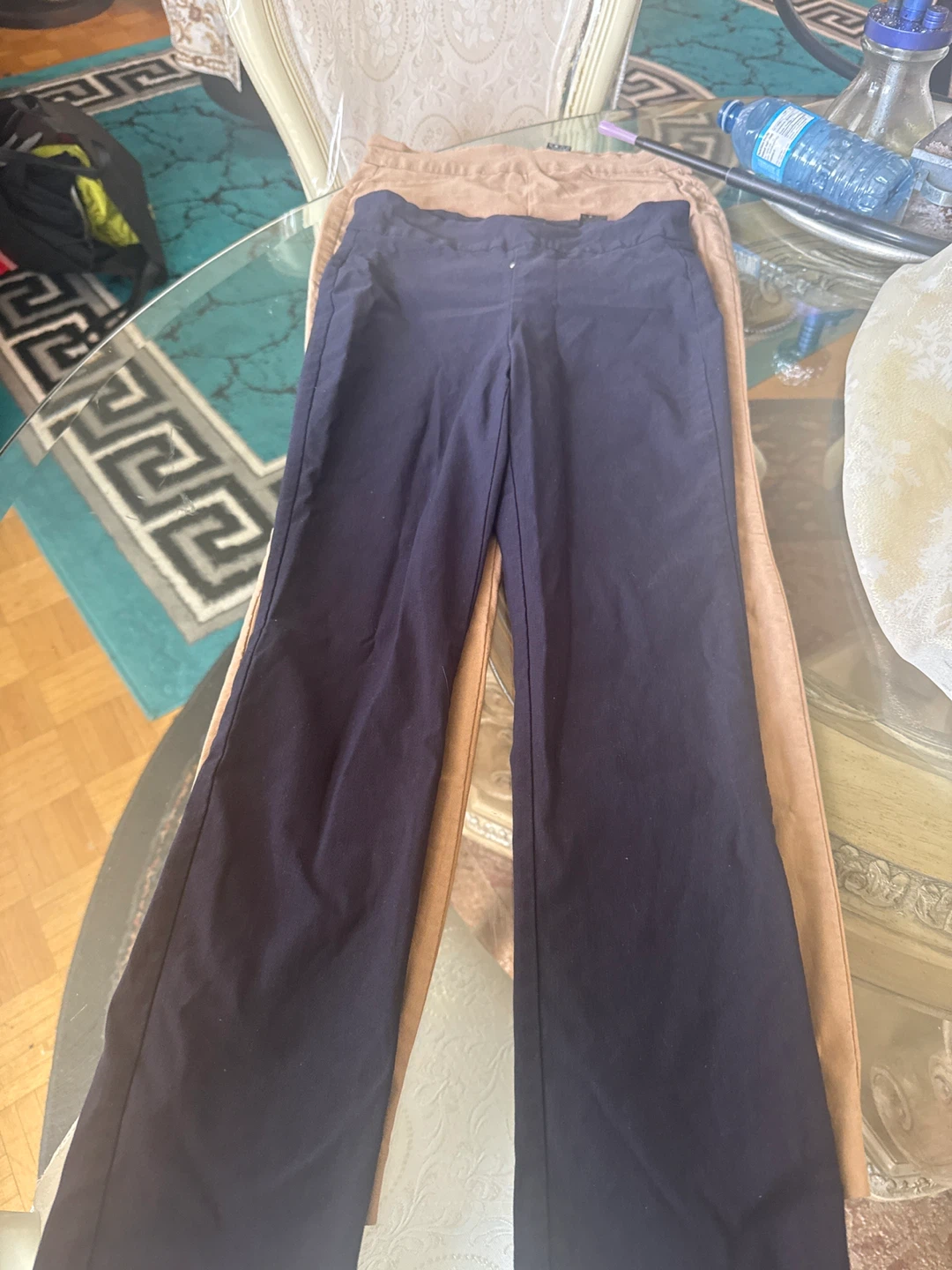 Navy Blue and Tan Pants