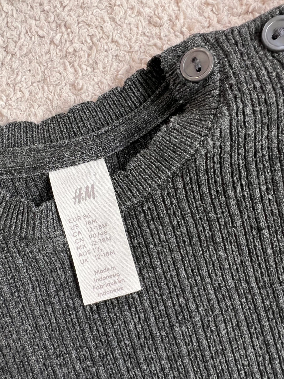 H&M Ribbed Ruffle Top and Leggings Set - 12-18M - photo 2
