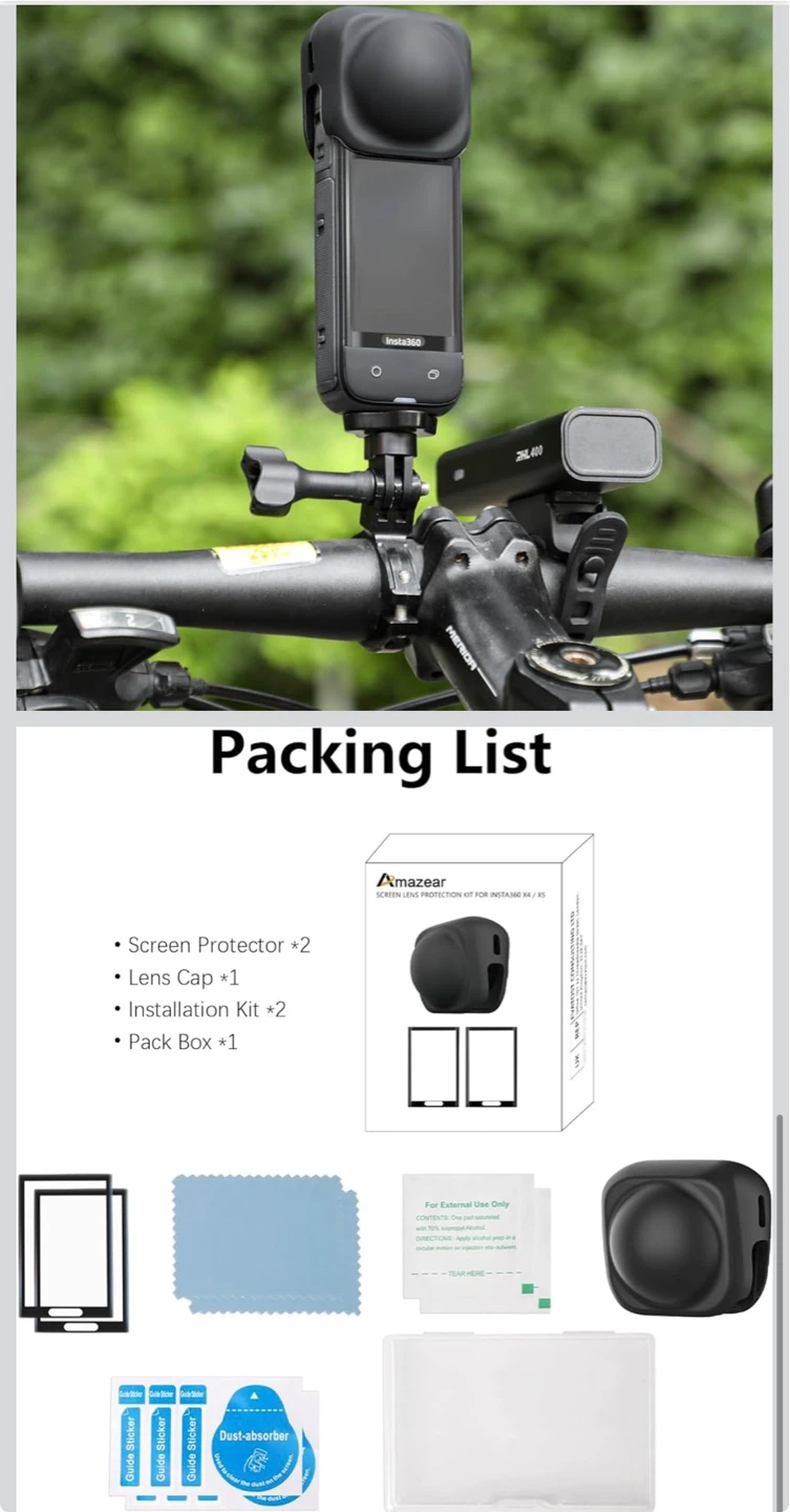 Amazear Screen Lens Protection Kit for Insta360 X4 / X5 - photo 3
