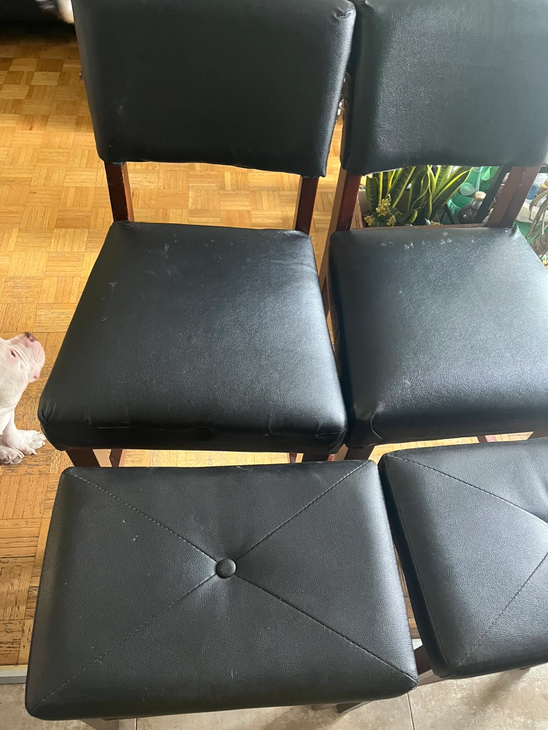 Black Counter Height Table with 4 Chairs - photo 3