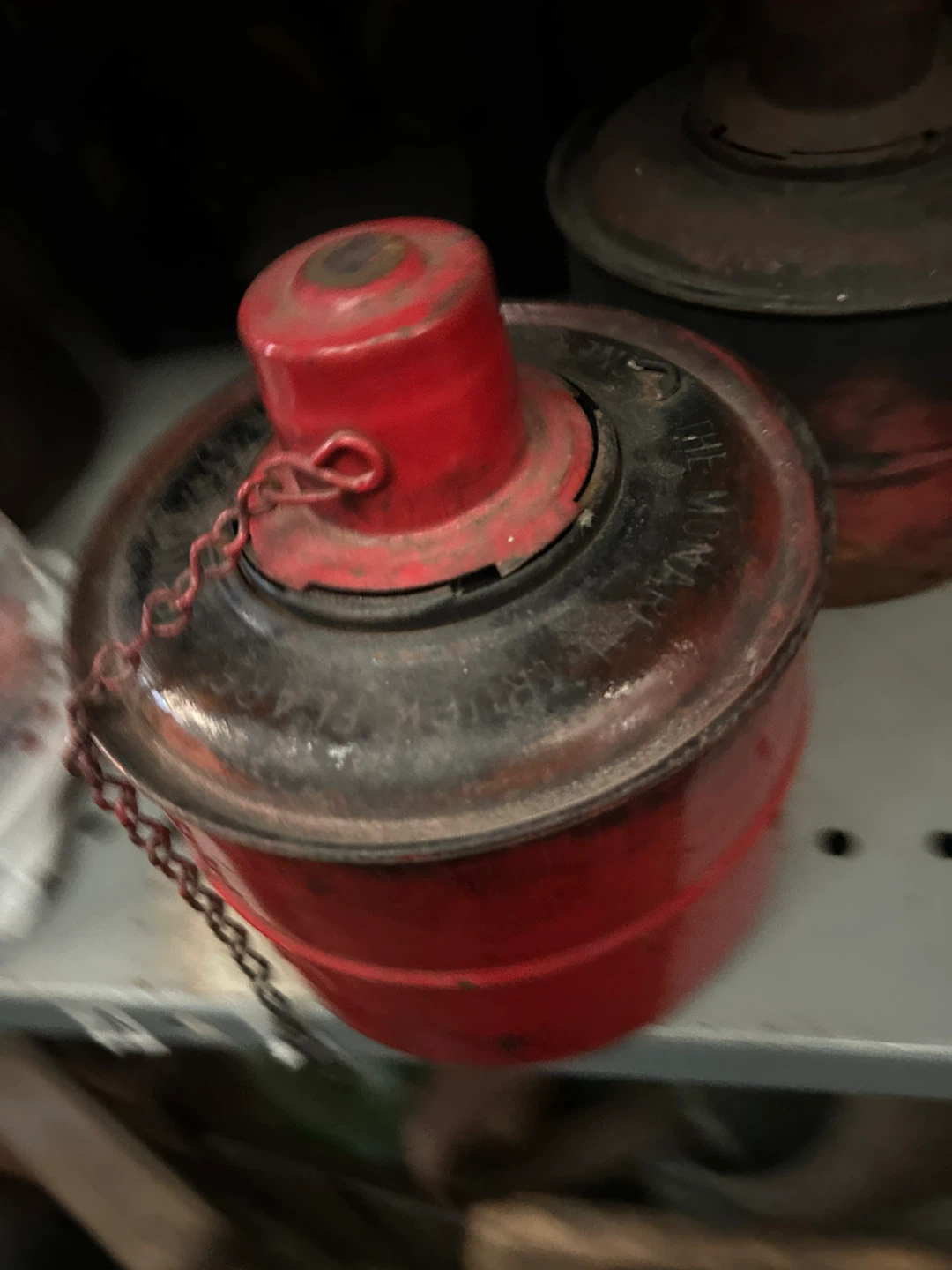 Red Metal Lantern Burner