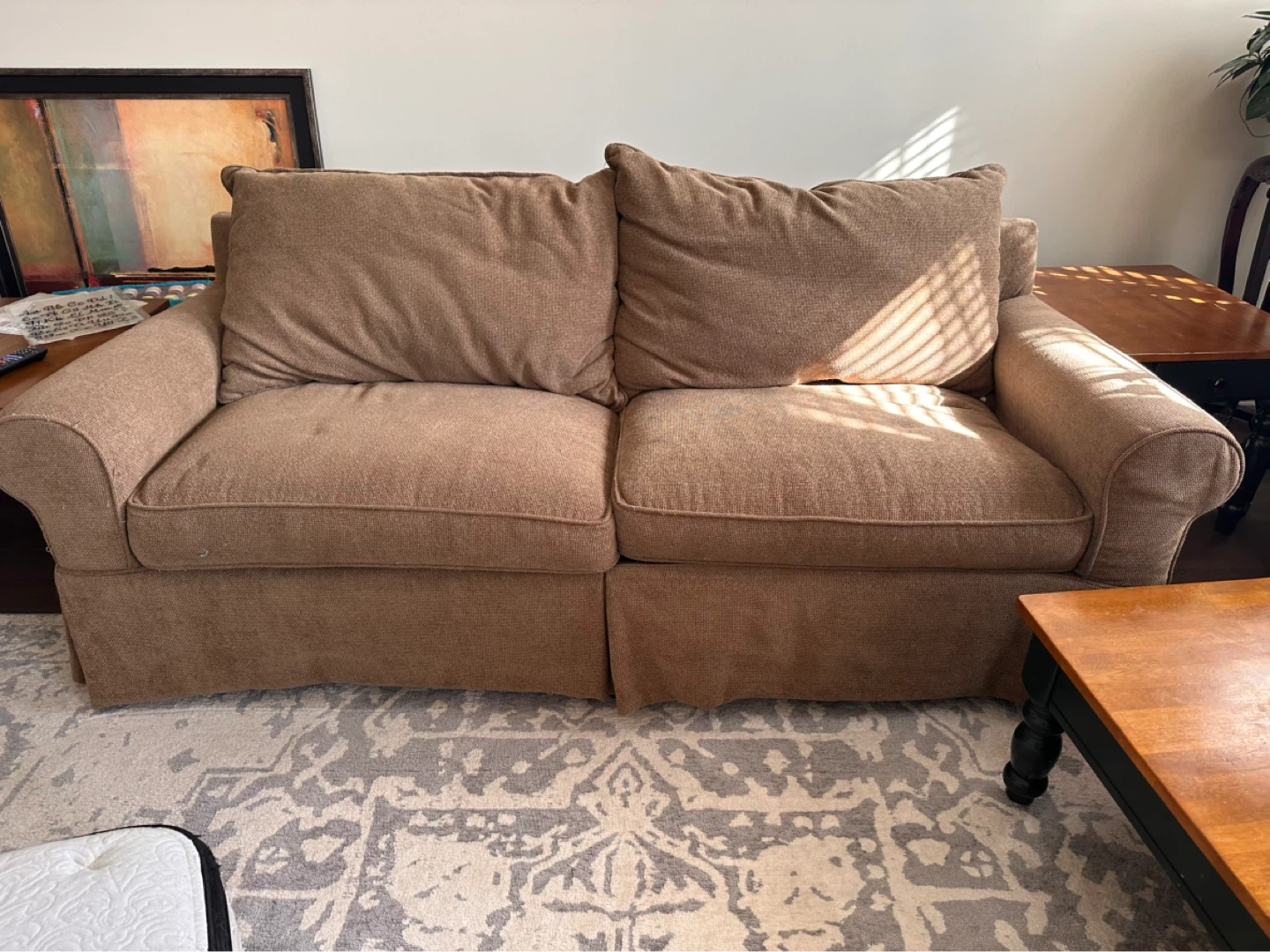 Brown Loveseat Sofa