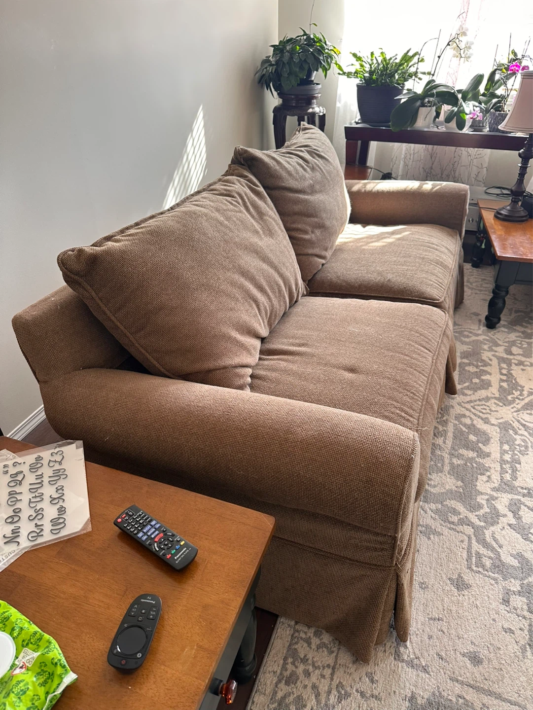 Brown Loveseat Sofa - photo 2