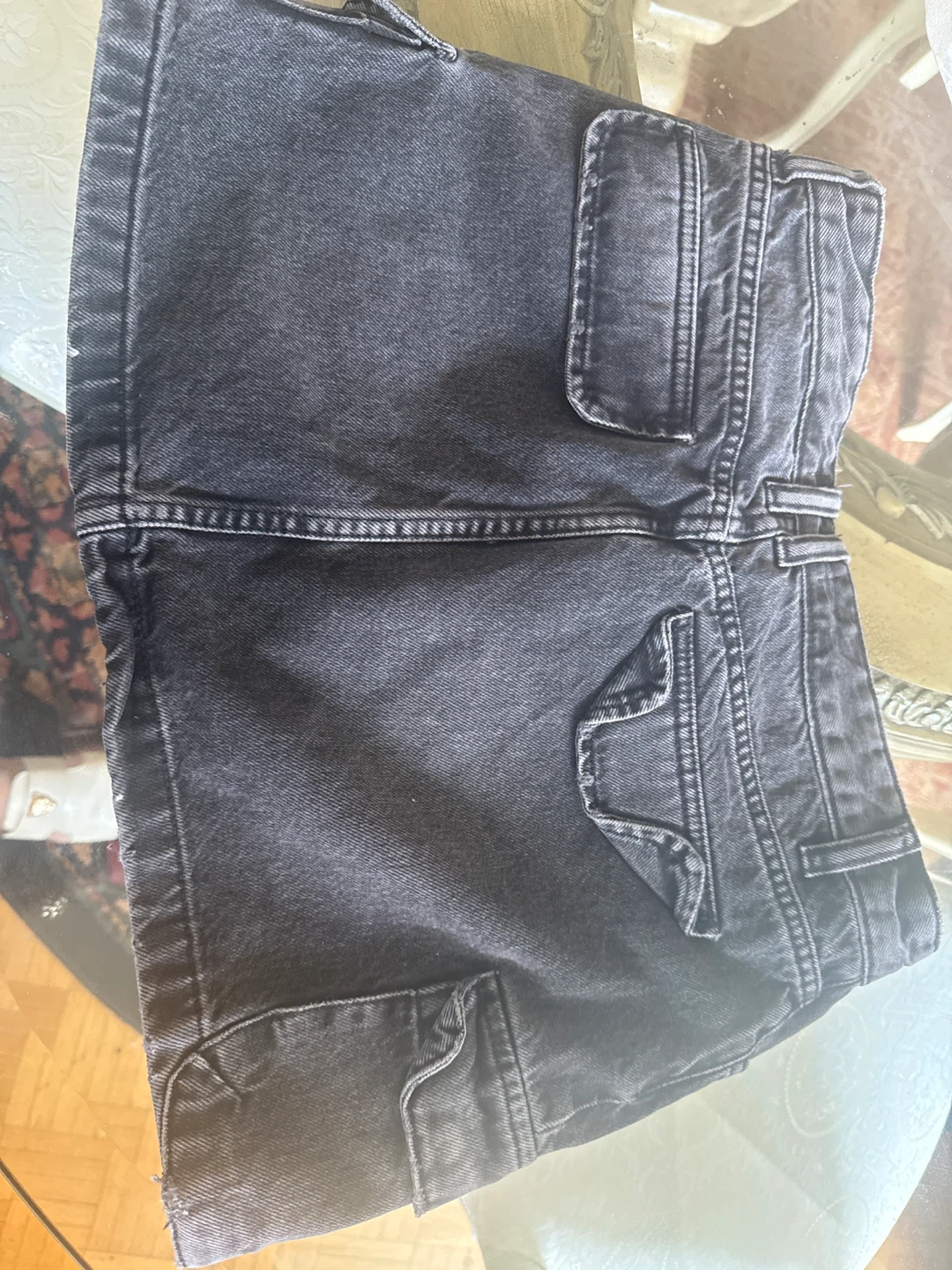 ZARA Black Denim Cargo Skirt - photo 2