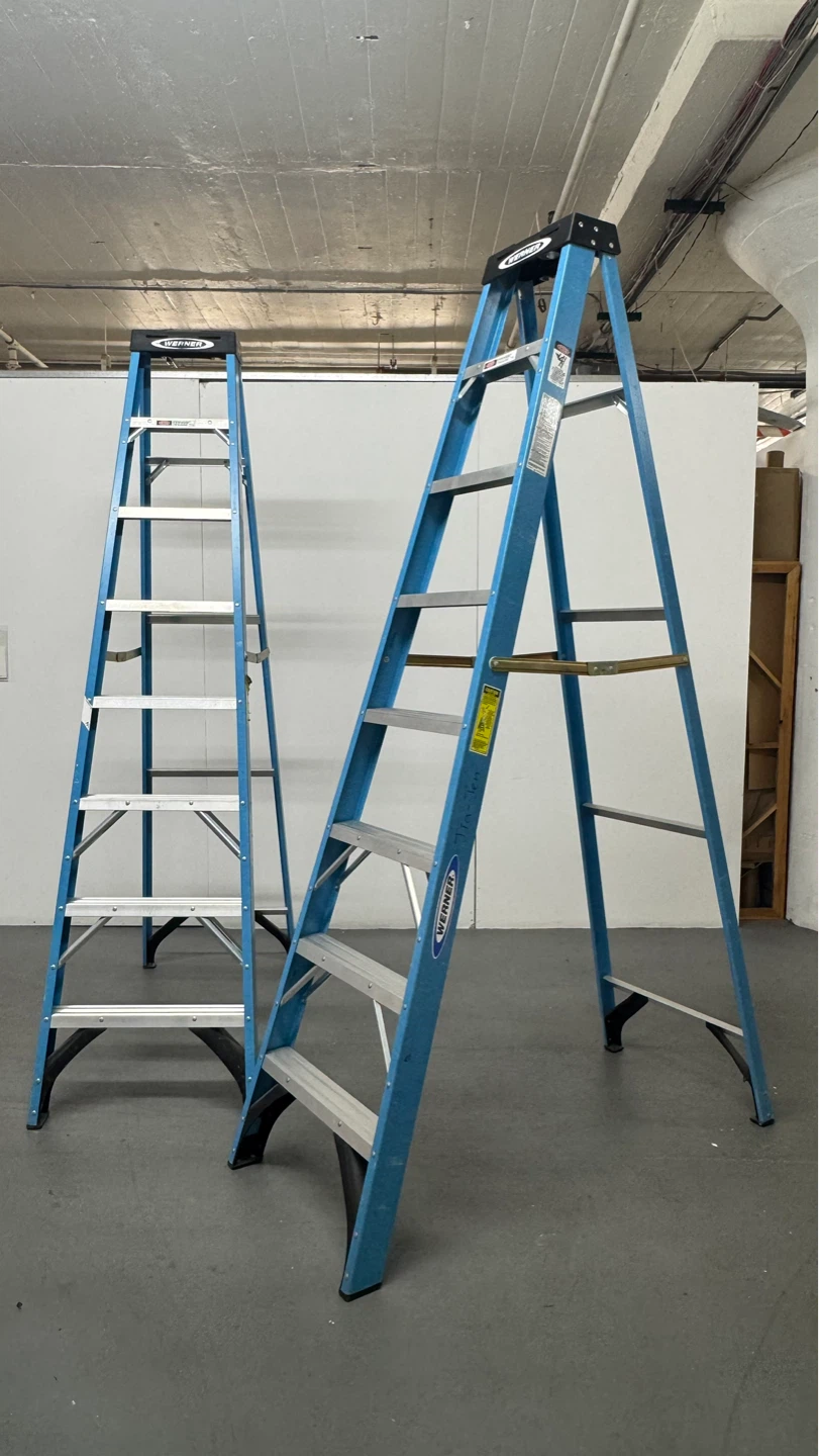 Werner 8 ft. Fiberglass Step Ladder with 250 lb. Load Capacity