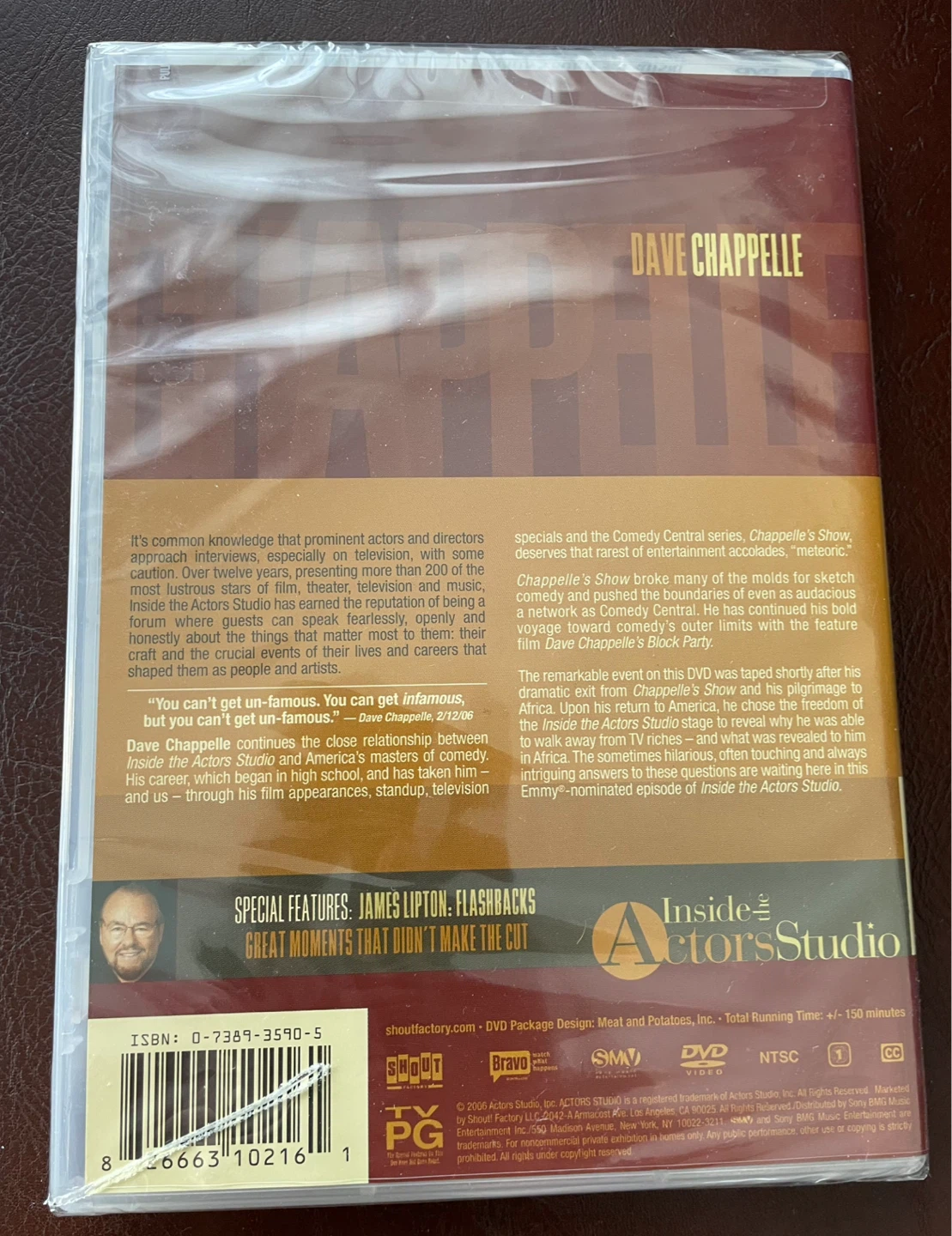 Inside The Actor’s Studio Dave Chappelle DVD Sealed - photo 2