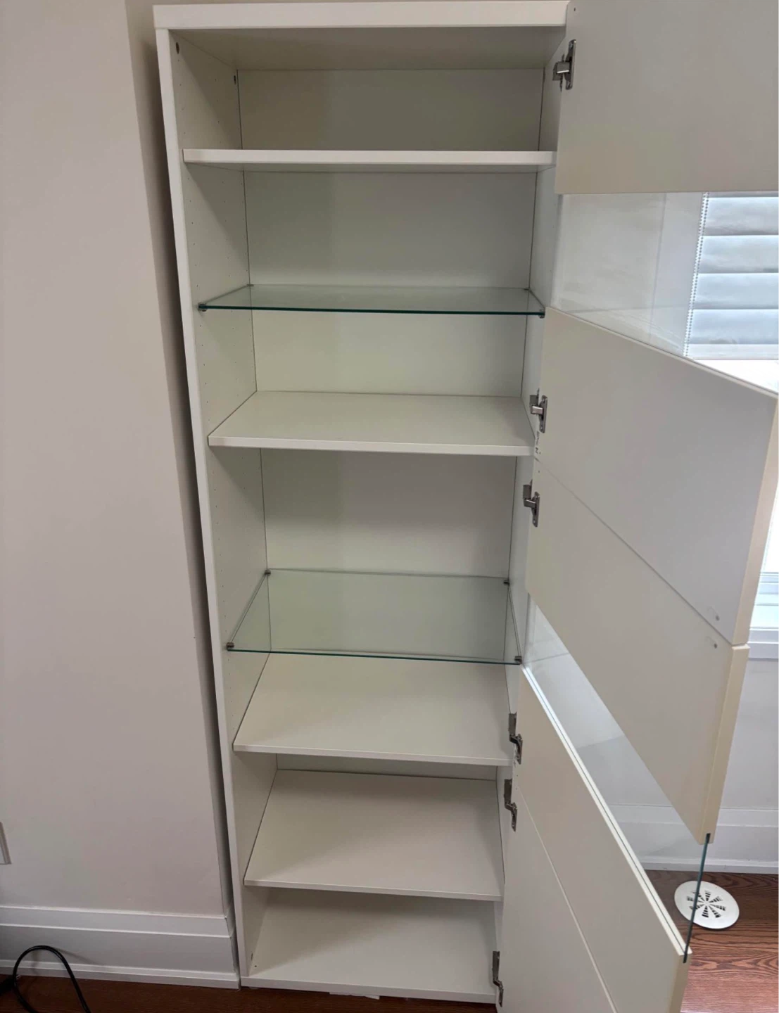 White Display Cabinet with Glass Doors - photo 3