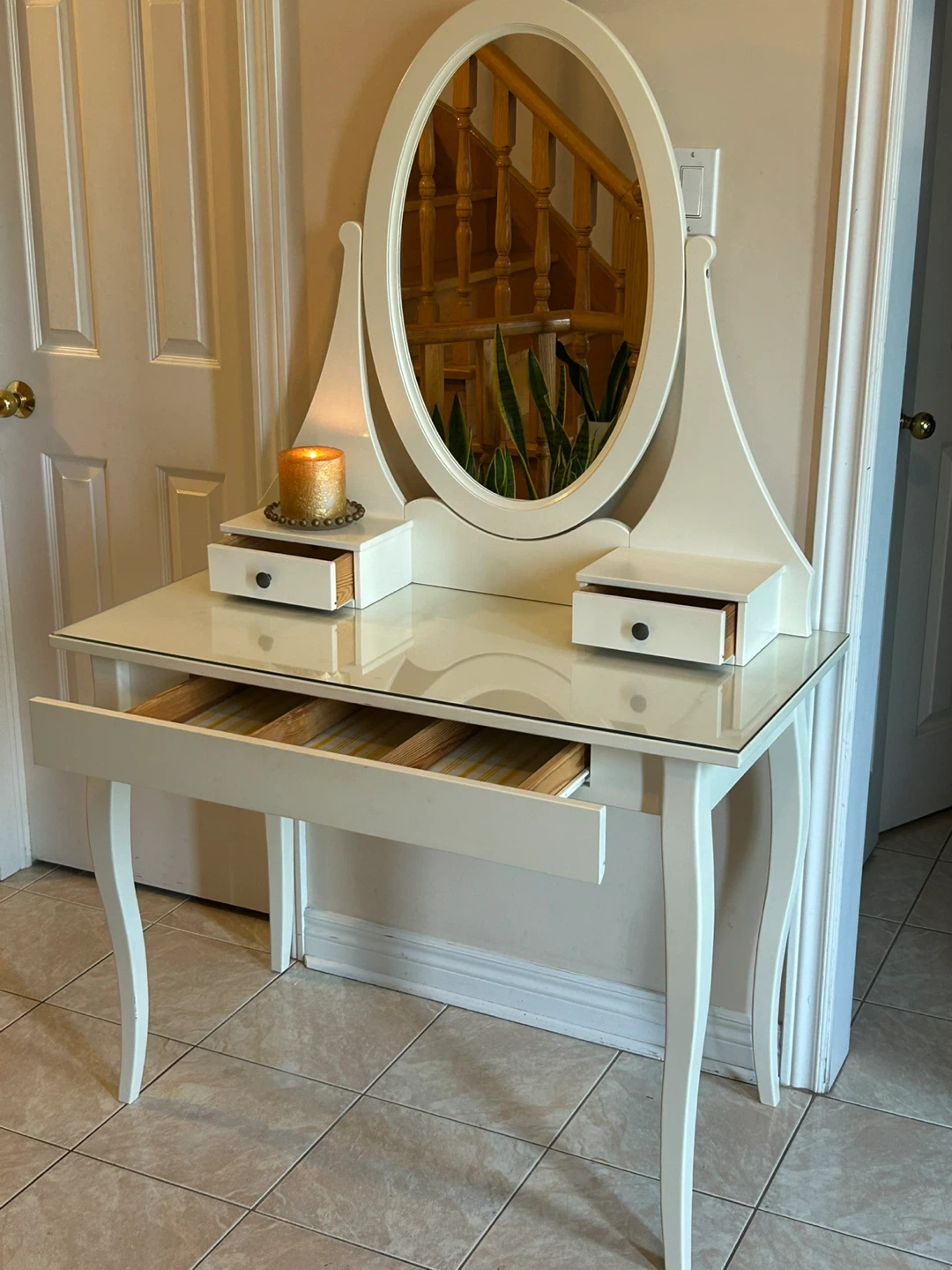 IKEA HEMNES Dressing Table with Mirror - White - photo 2